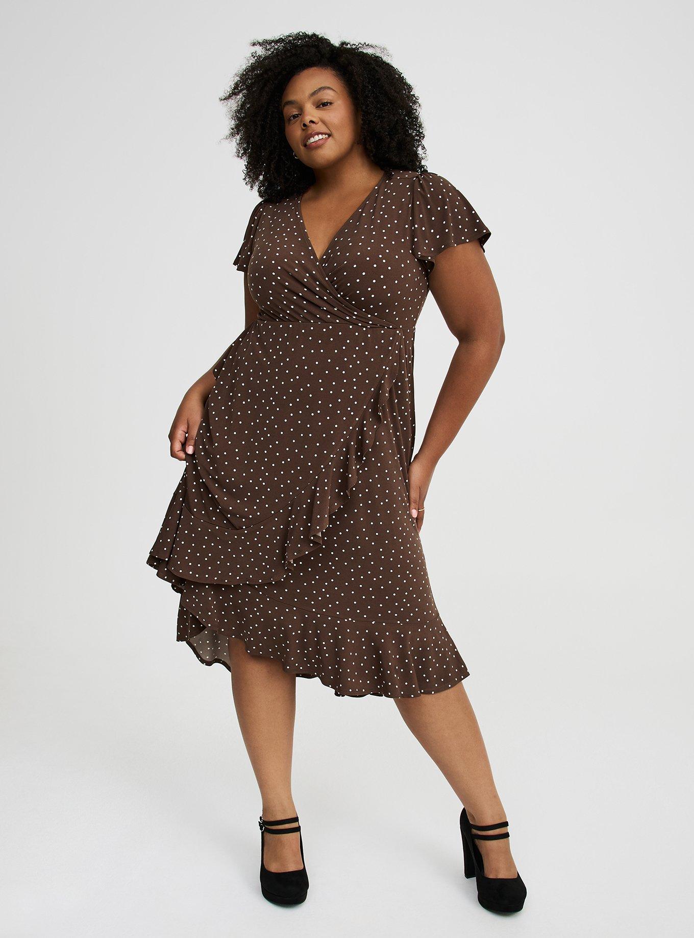 Midi Surplice Tiered Dress