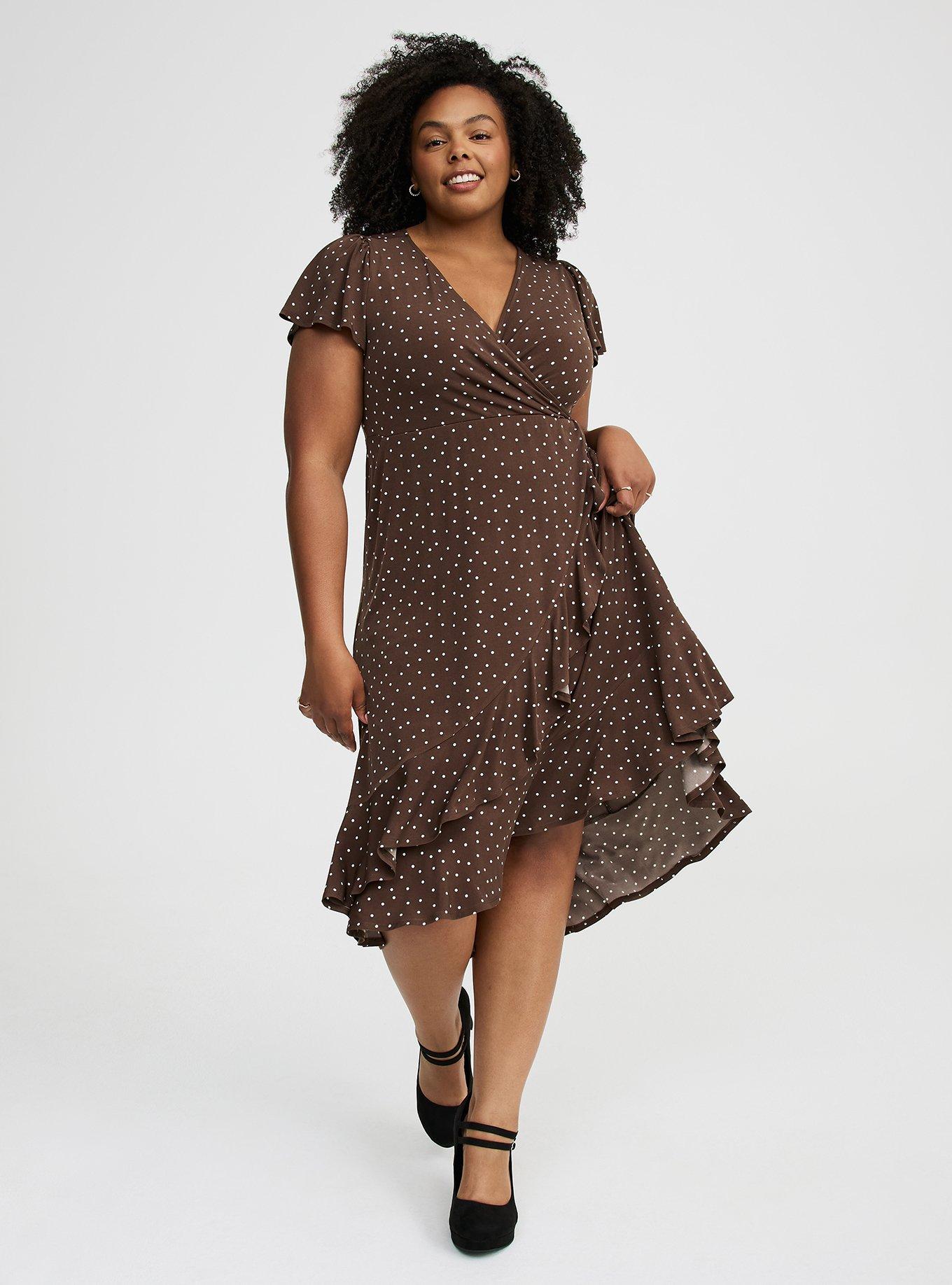 Midi Surplice Tiered Dress