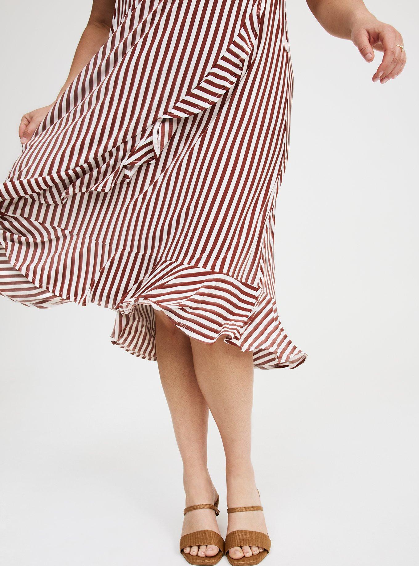 Midi Surplice Tiered Dress