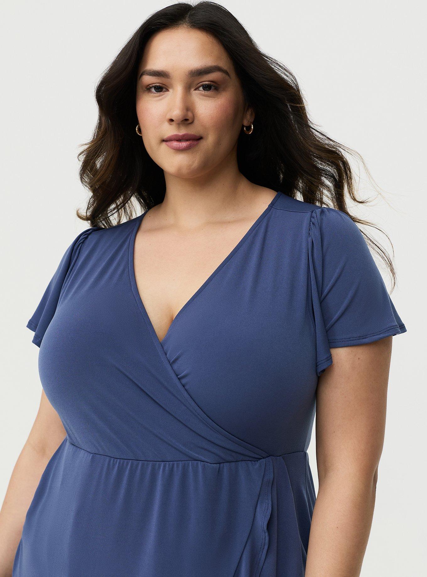 Surplice Midi Dress, OCEANA, alternate