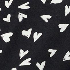 Surplice Midi Dress, LONELY HEARTS BLACK, swatch