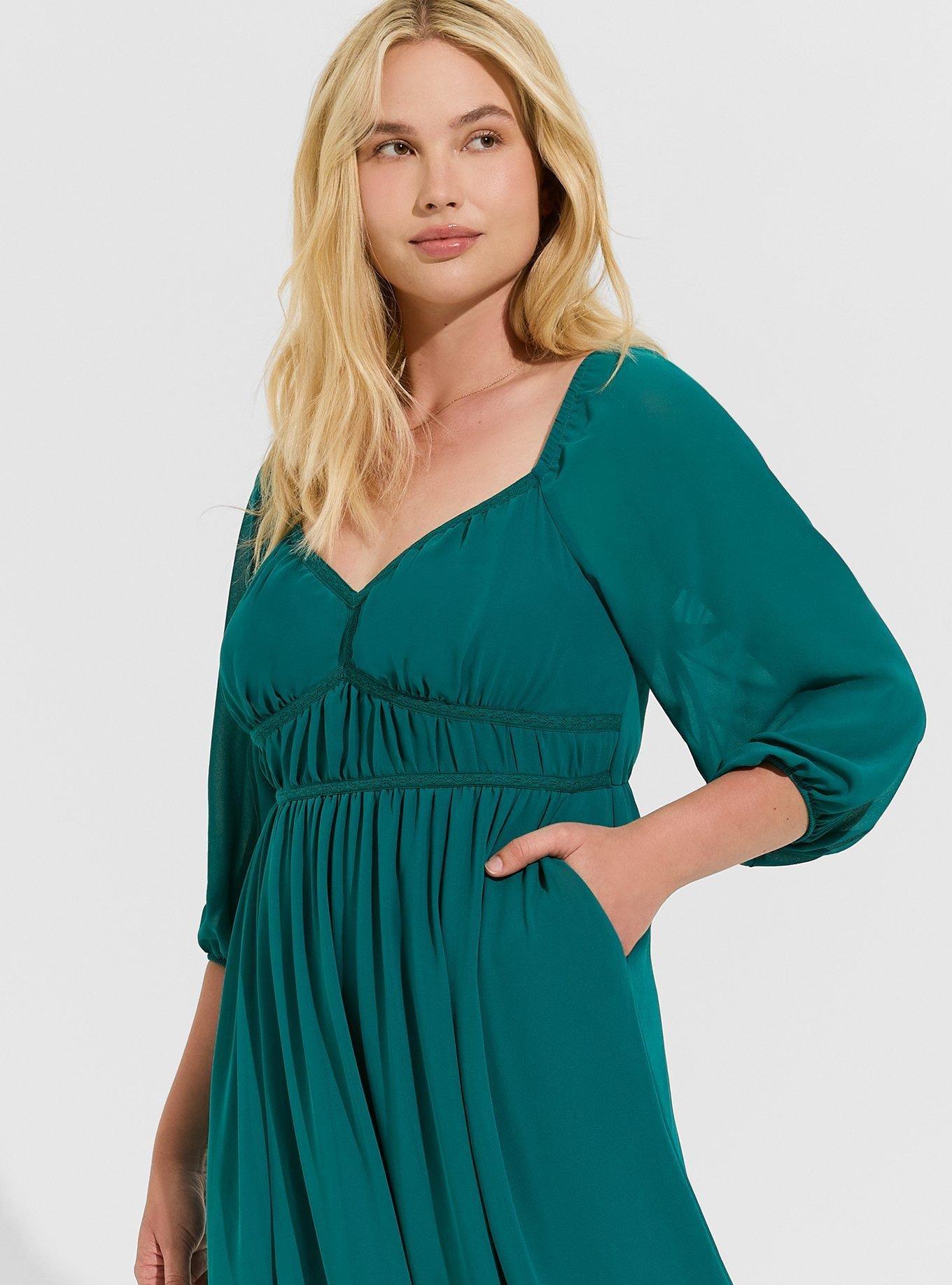 sachin and babi light blue dress Oscar de la Renta + Enchanted Forest Silk-Chiffon Dress