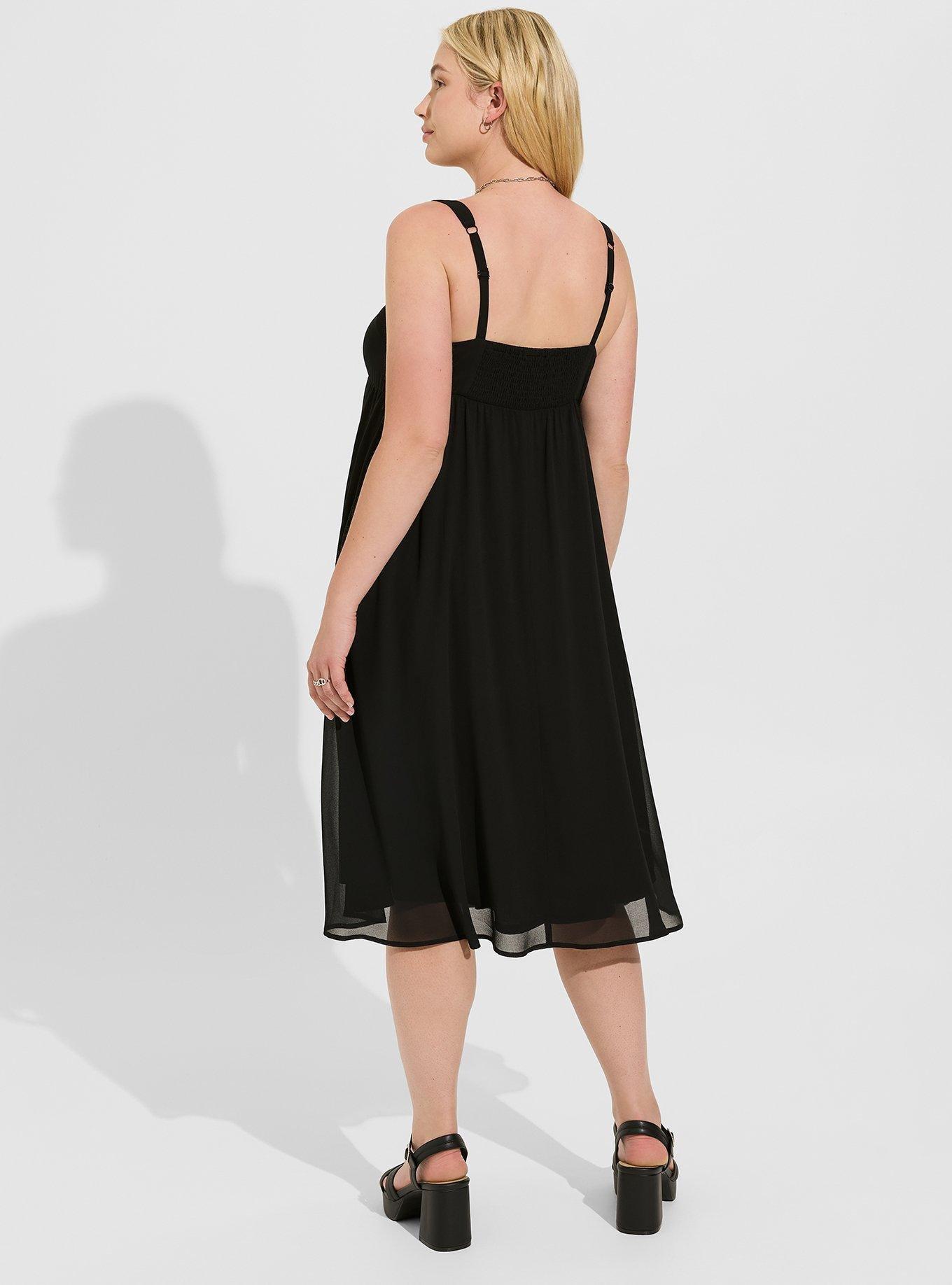 Midi Chiffon Empire Waist Dress