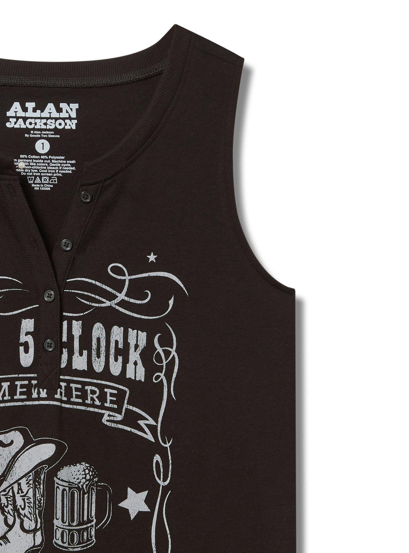 Alan Jackson Classic Fit Cotton Henley Tank