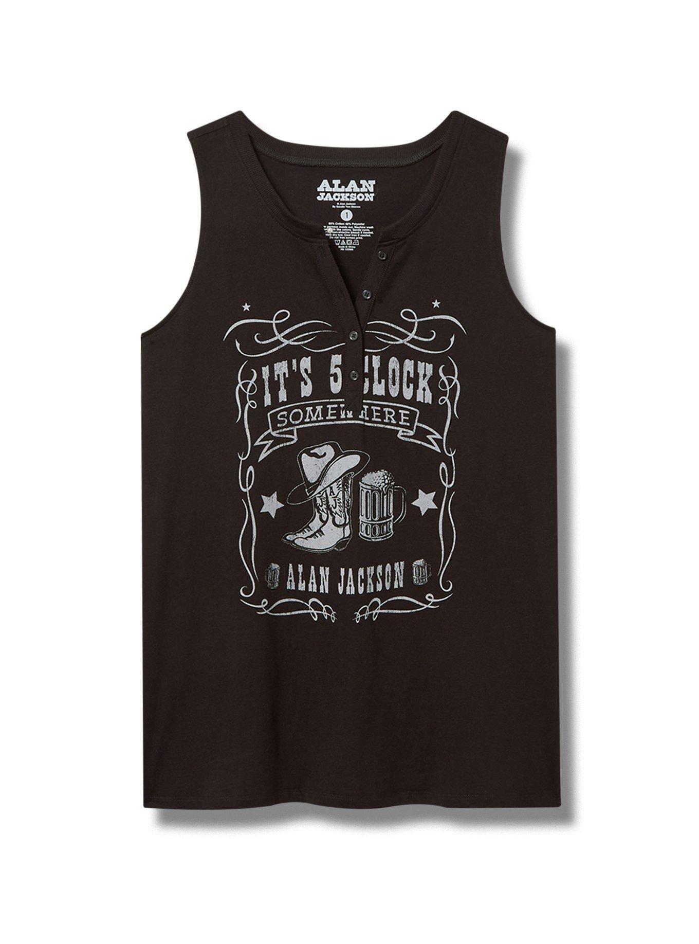 Alan Jackson Classic Fit Cotton Henley Tank