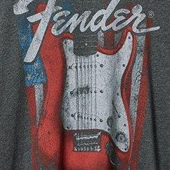 Fender Oversize Fit Cotton Crew Tee, CHARCOAL HEATHER, swatch