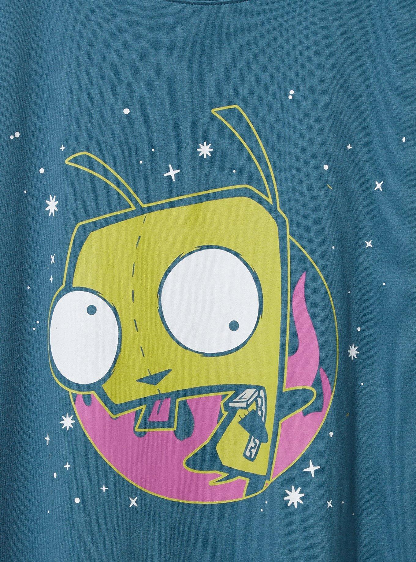 Invader Zim Gir Classic Fit Cotton Crew Tee, BLUE, alternate