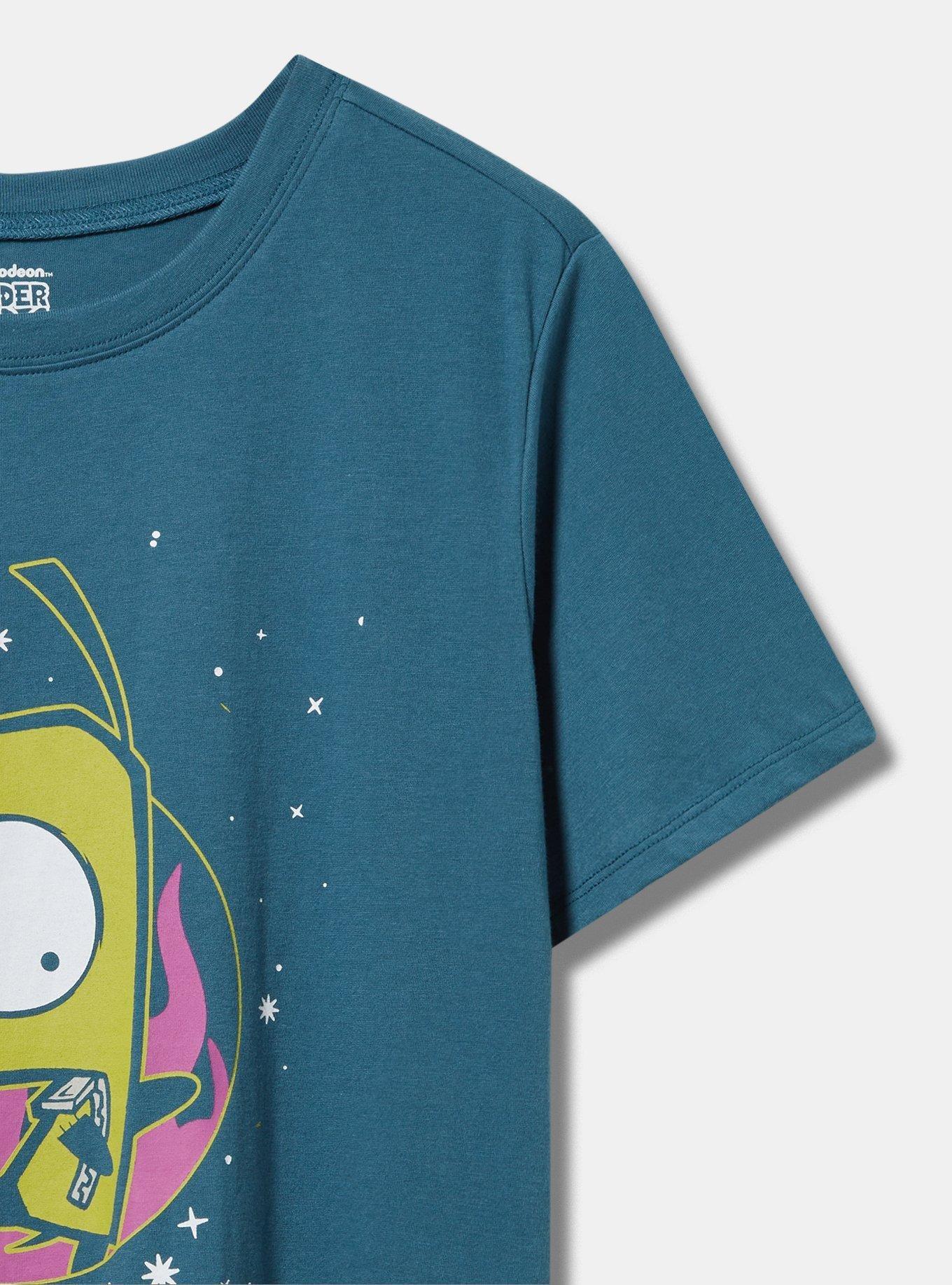 Invader Zim Gir Classic Fit Cotton Crew Tee, BLUE, alternate