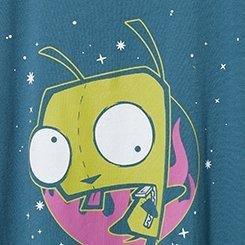 Invader Zim Gir Classic Fit Cotton Crew Tee, BLUE, swatch