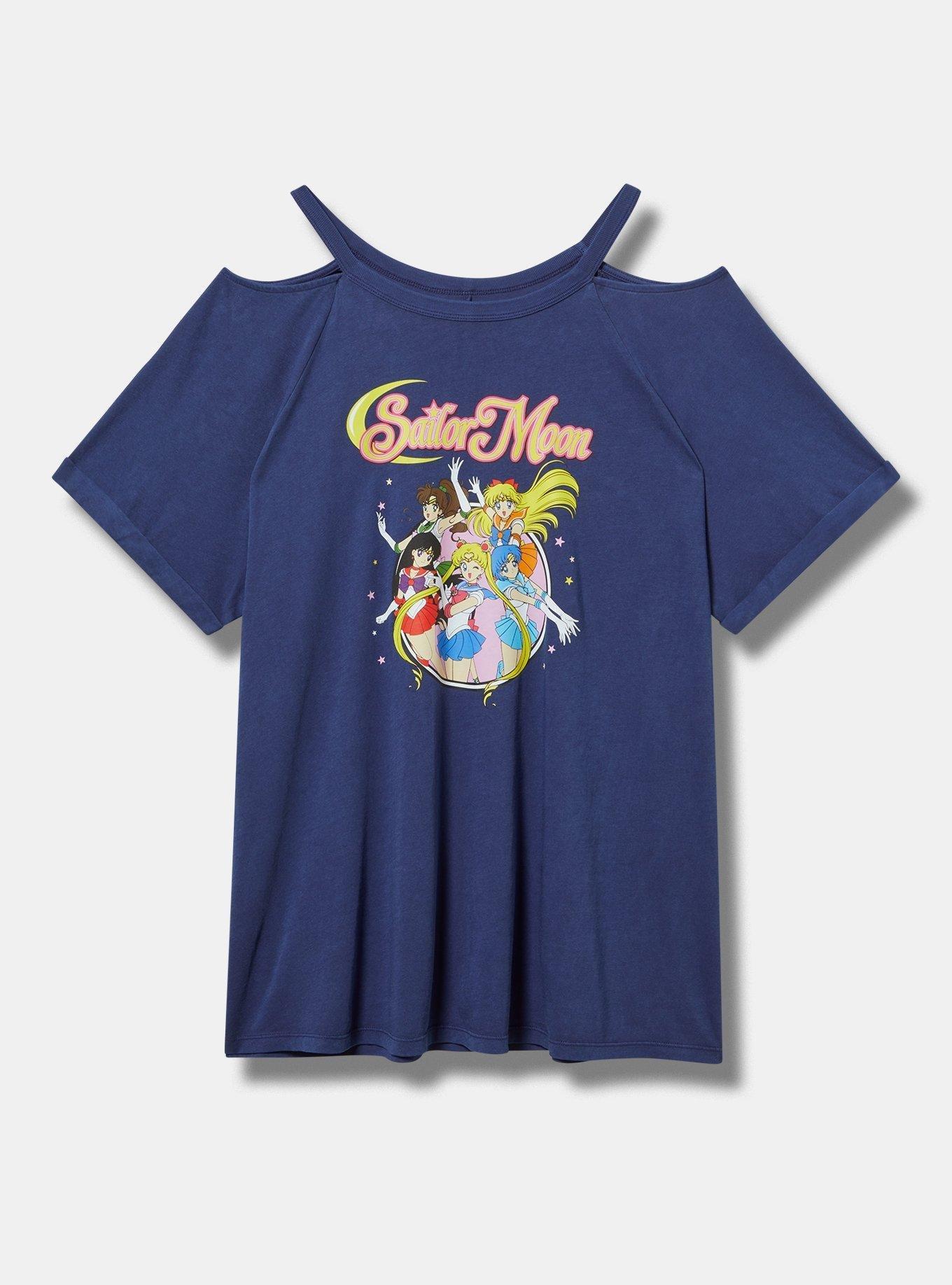 Sailor Moon Classic Fit Cotton Cold Shoulder Tee