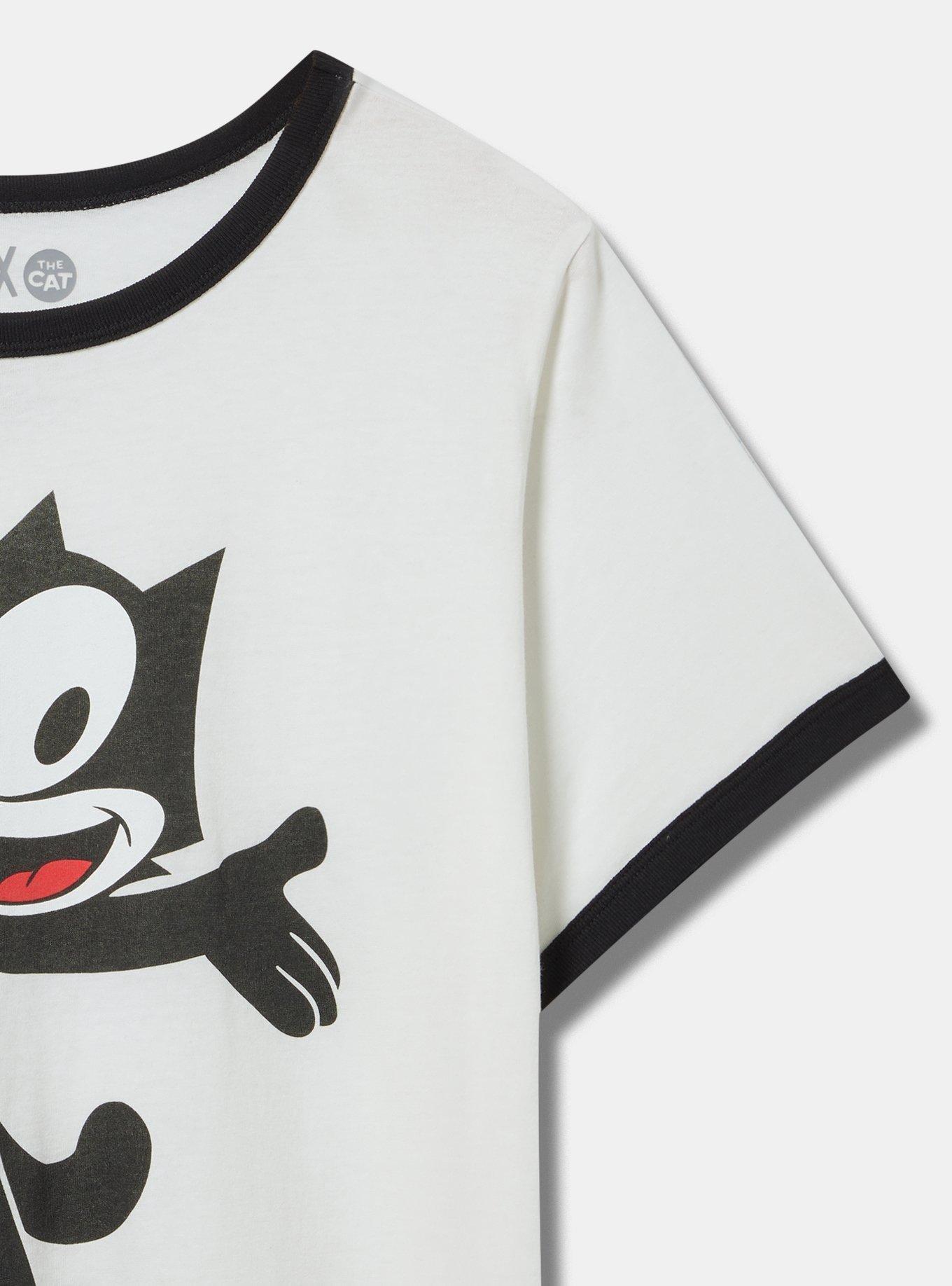 Felix The Cat Classic Fit Cotton Ringer Tee