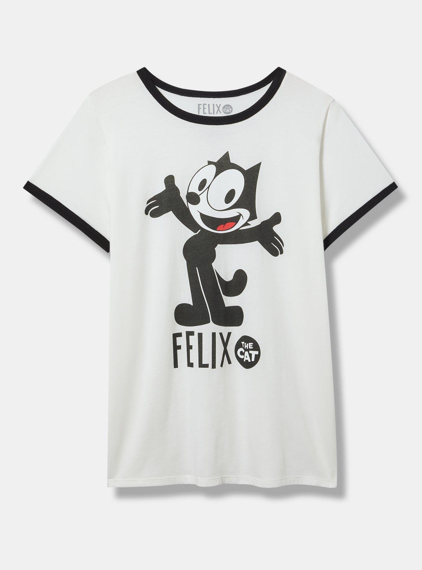 Felix The Cat Classic Fit Cotton Ringer Tee