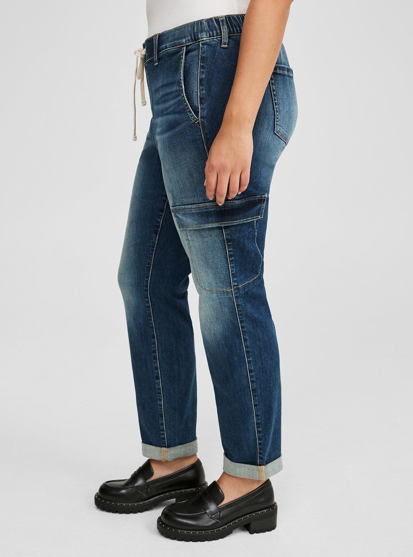 Weekend Boyfriend Super Soft Mid-Rise Cargo Jean, ANDROMEDA, alternate