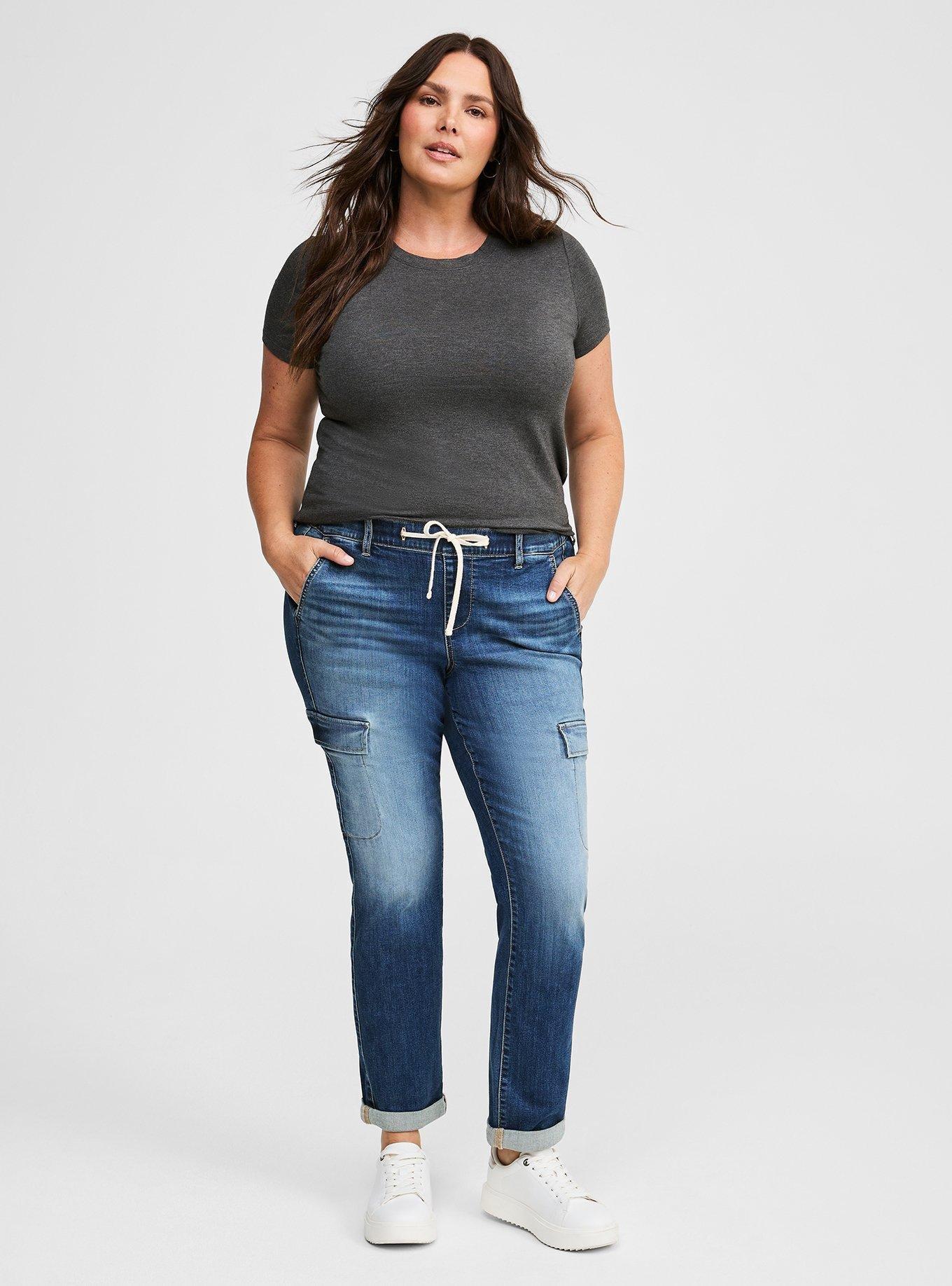 Weekend Boyfriend Super Soft Mid-Rise Cargo Jean