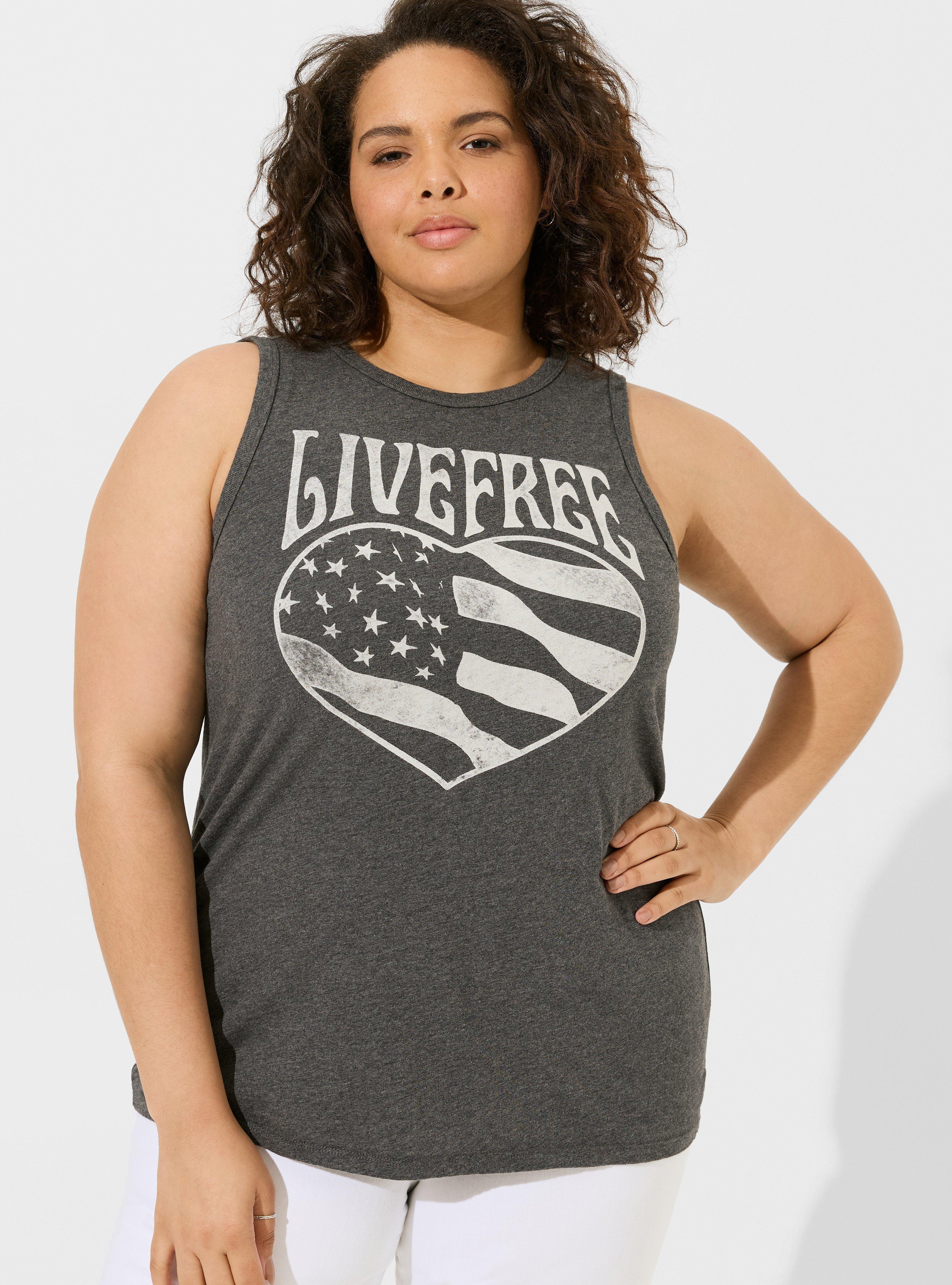 Live Free Classic Fit Cotton Slash Tank