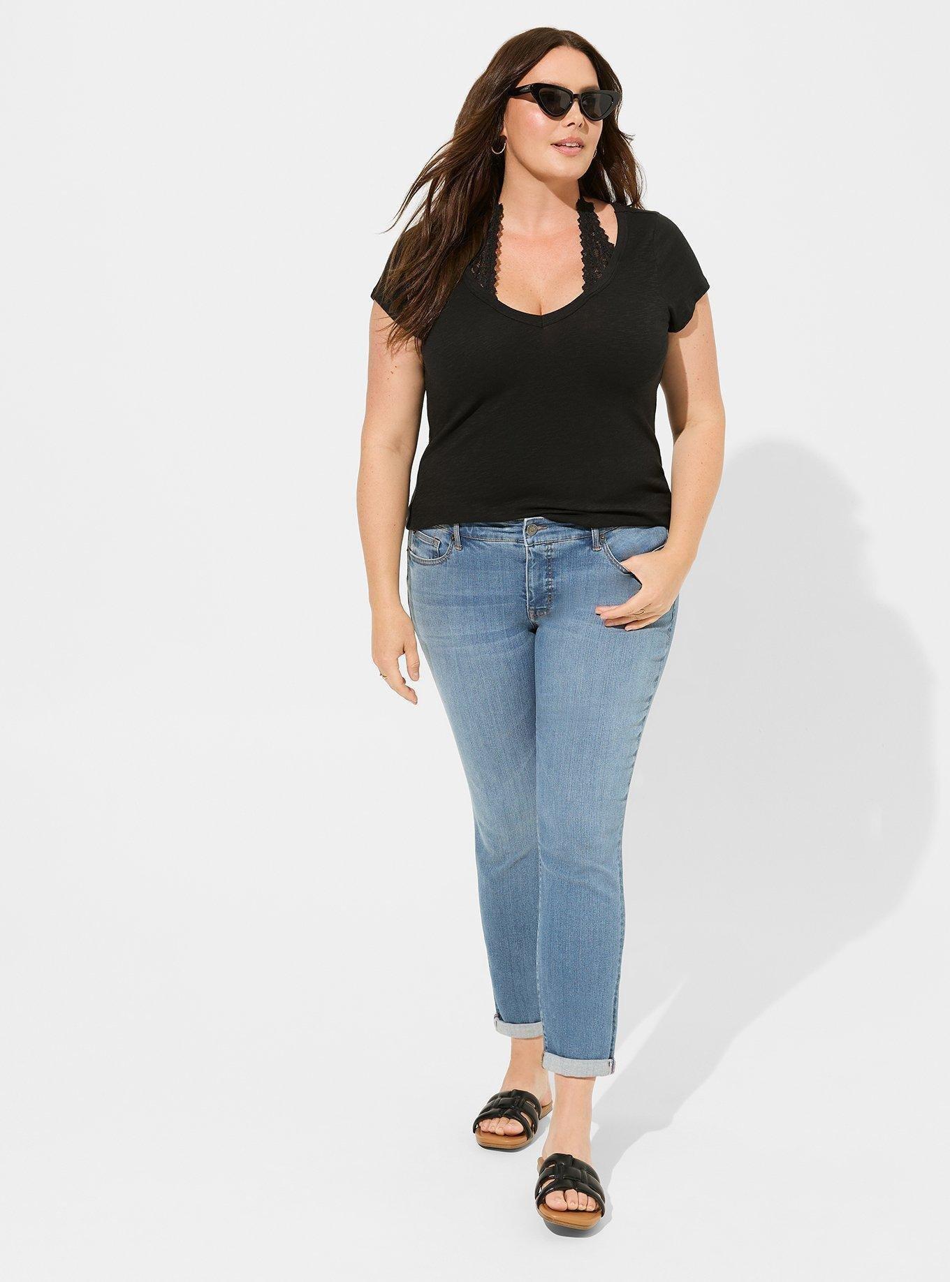 2-Fer Lace Halter-Neck Tee