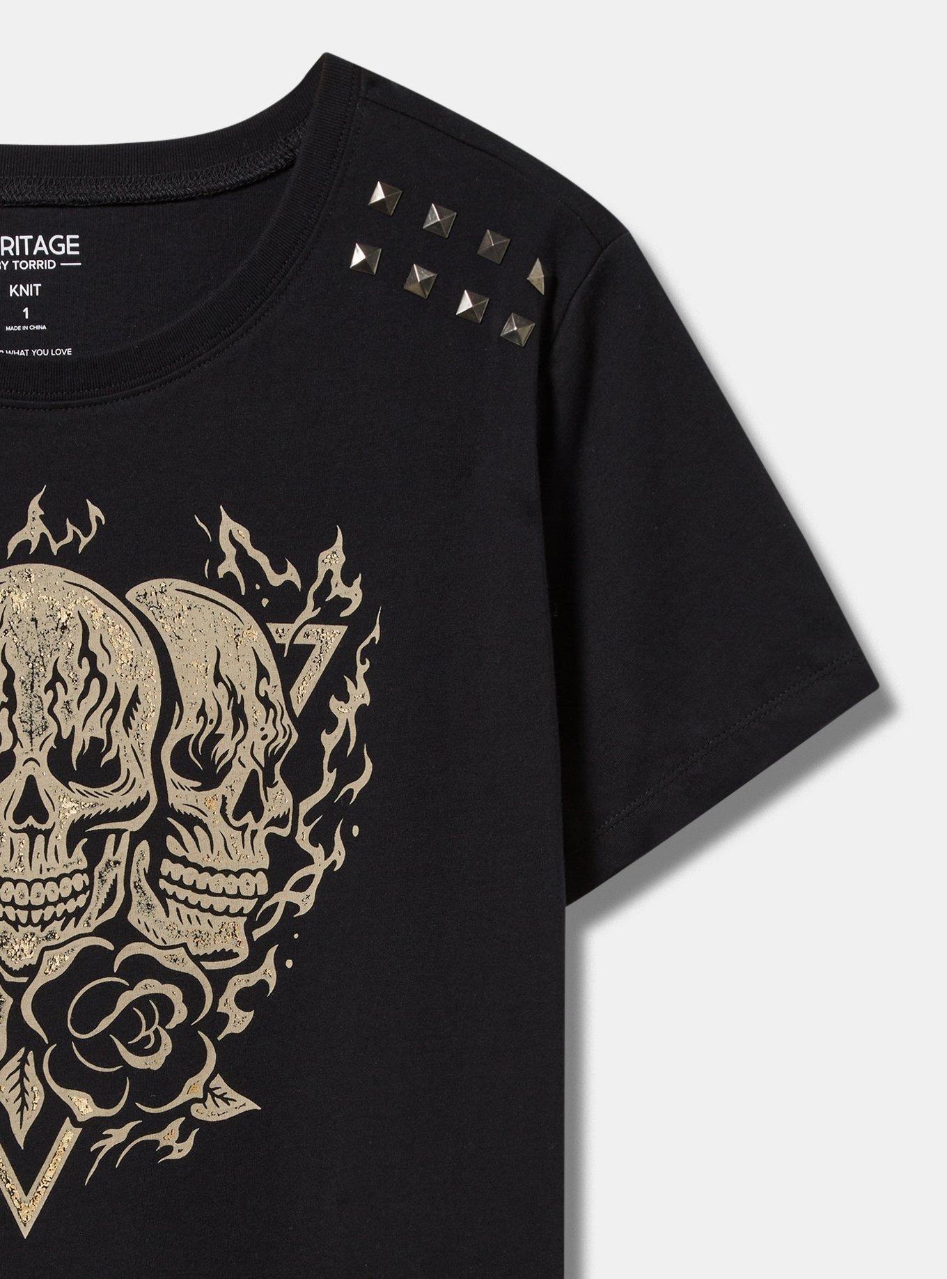 Skull Classic Fit Heritage Jersey Foil Studded Tee