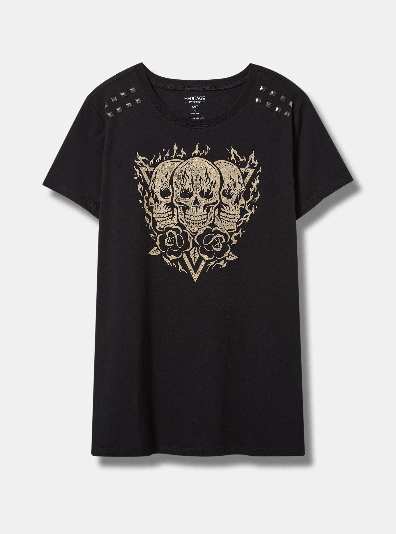 Skull Classic Fit Heritage Jersey Foil Studded Tee