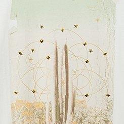 Cactus Geo Classic Fit Heritage Jersey Foil Crew Tee, BLANC DE BLANC, swatch