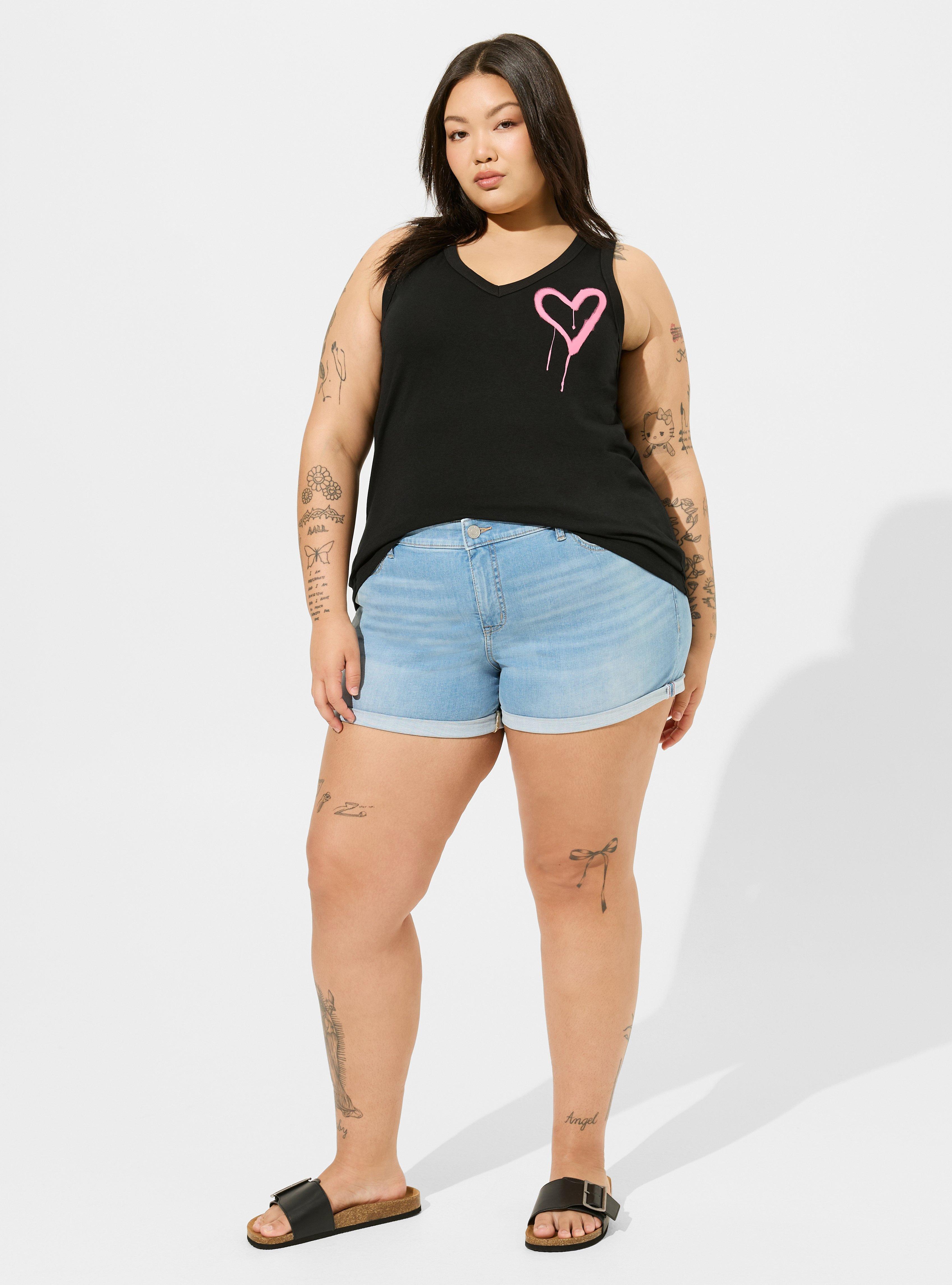 Heart Classic Fit Vintage Jersey V-Neck Tank