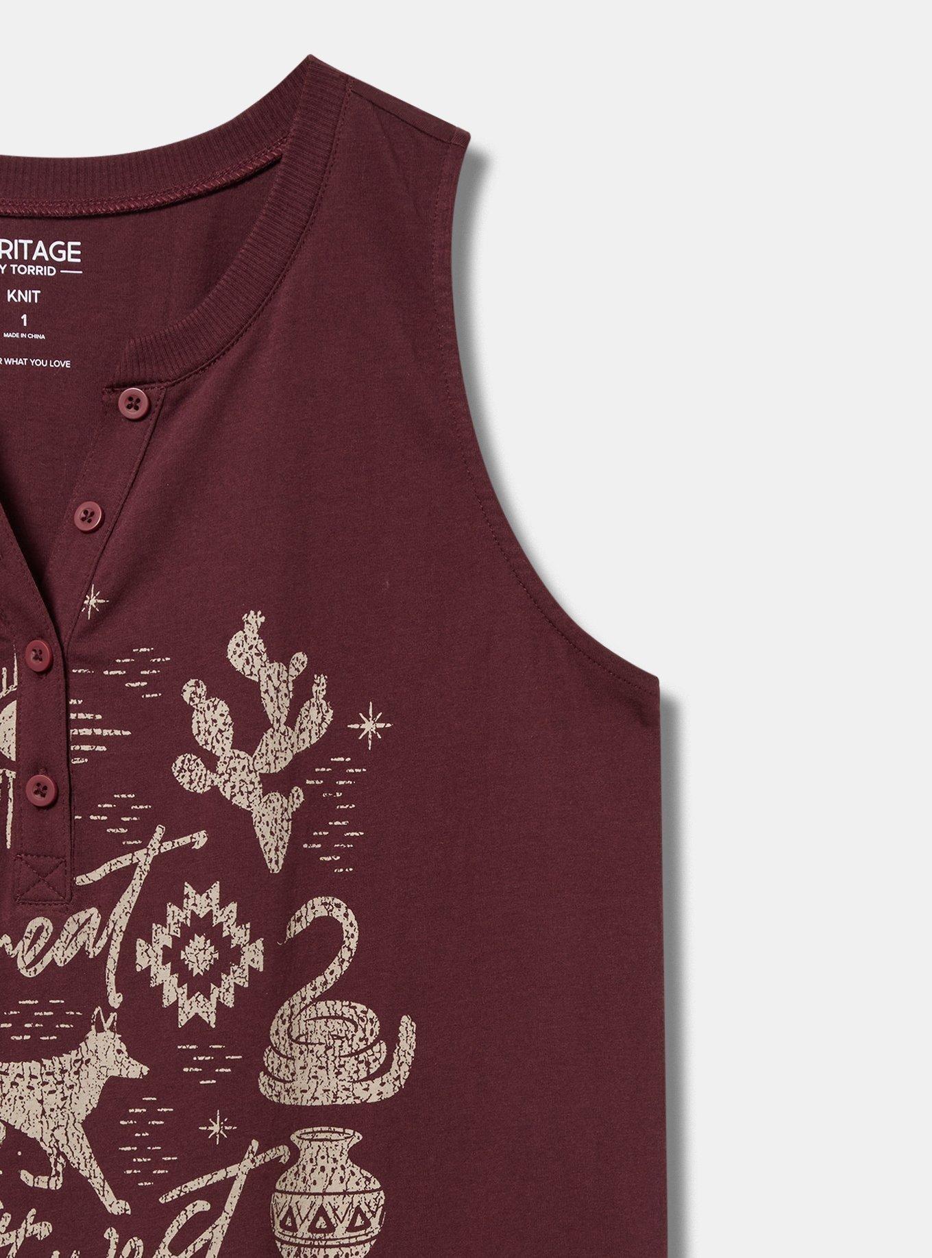 Southwest Classic Fit Heritage Jersey Henley Tank, WINETASTING, alternate