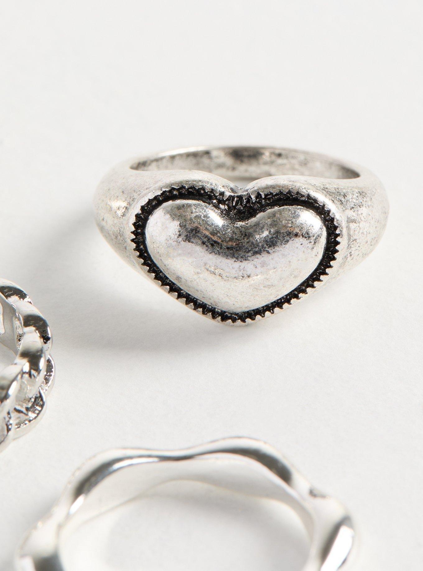 Heart Signet Ring Set