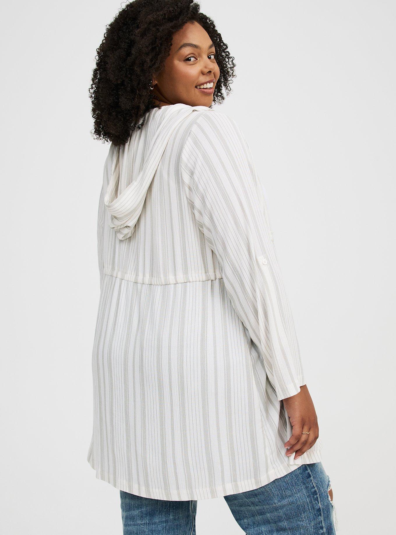 Washable Gauze Hooded Kimono