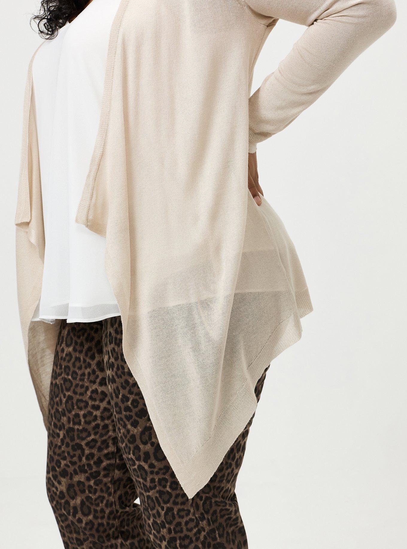 Tissue Weight Open Front Cardigan, CHATEAU GRAY, alternate