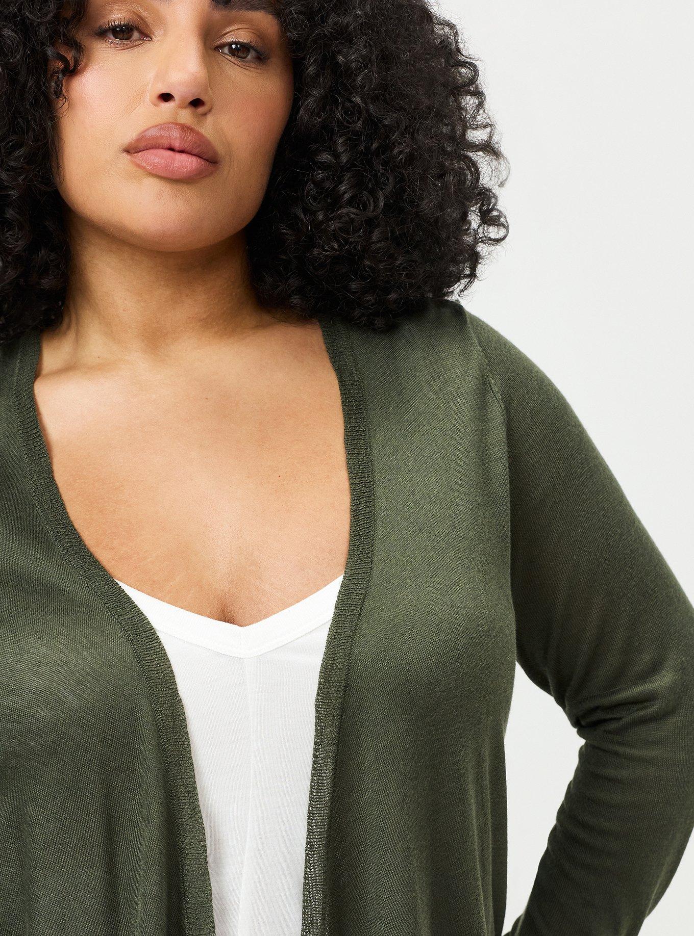 Tissue Weight Open Front Cardigan, DEEP DEPTHS, alternate