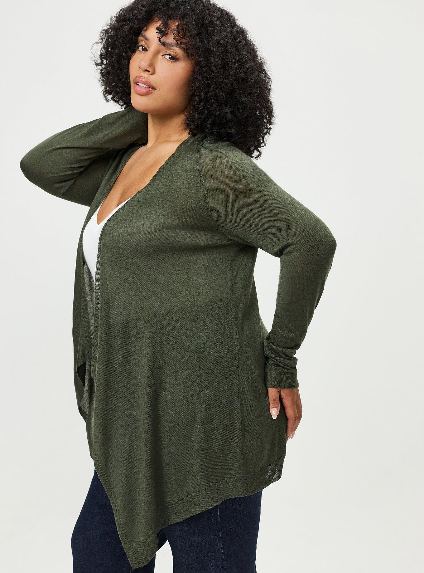 Tissue Weight Open Front Cardigan, DEEP DEPTHS, alternate