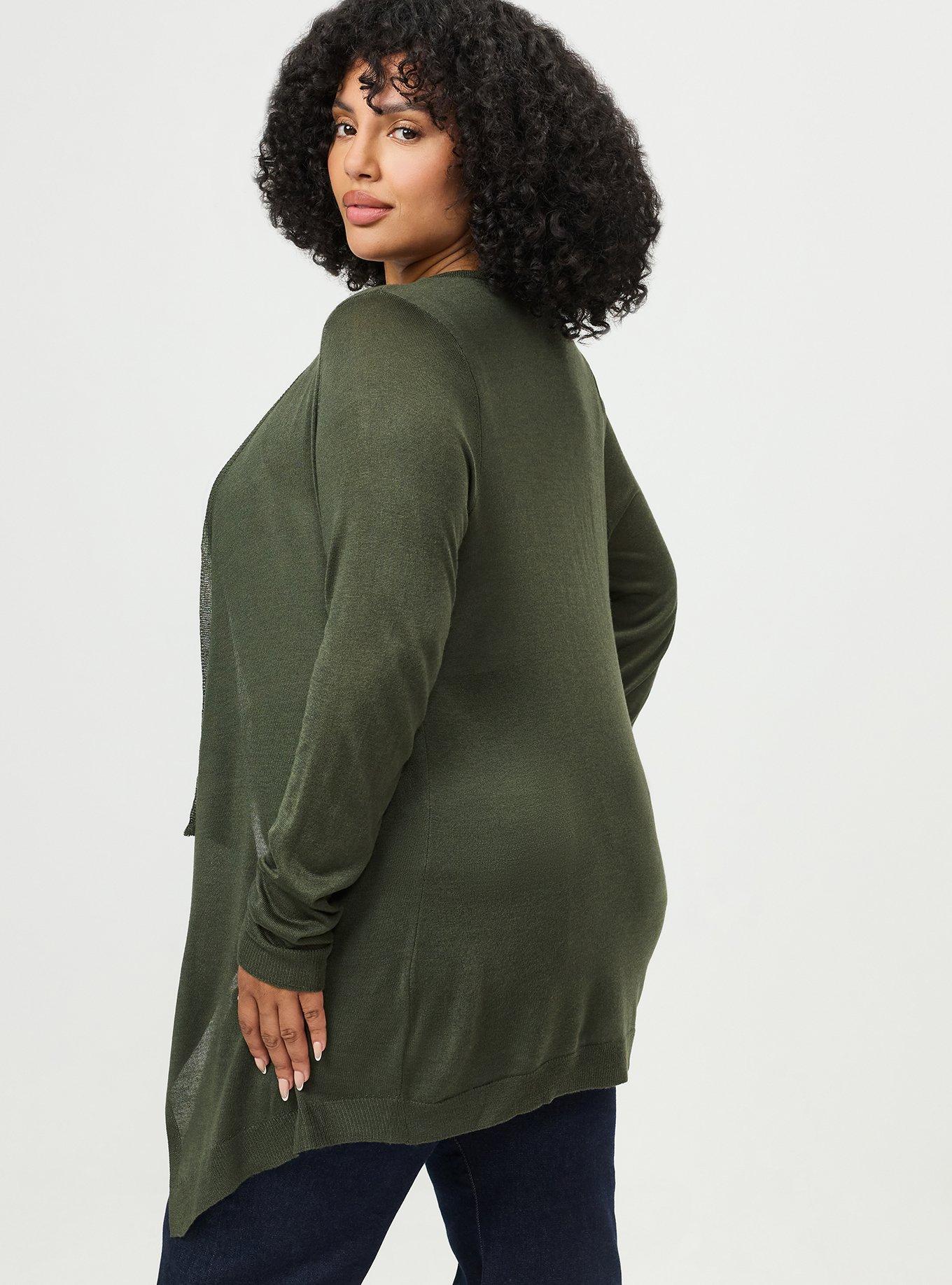 Tissue Weight Open Front Cardigan, DEEP DEPTHS, alternate
