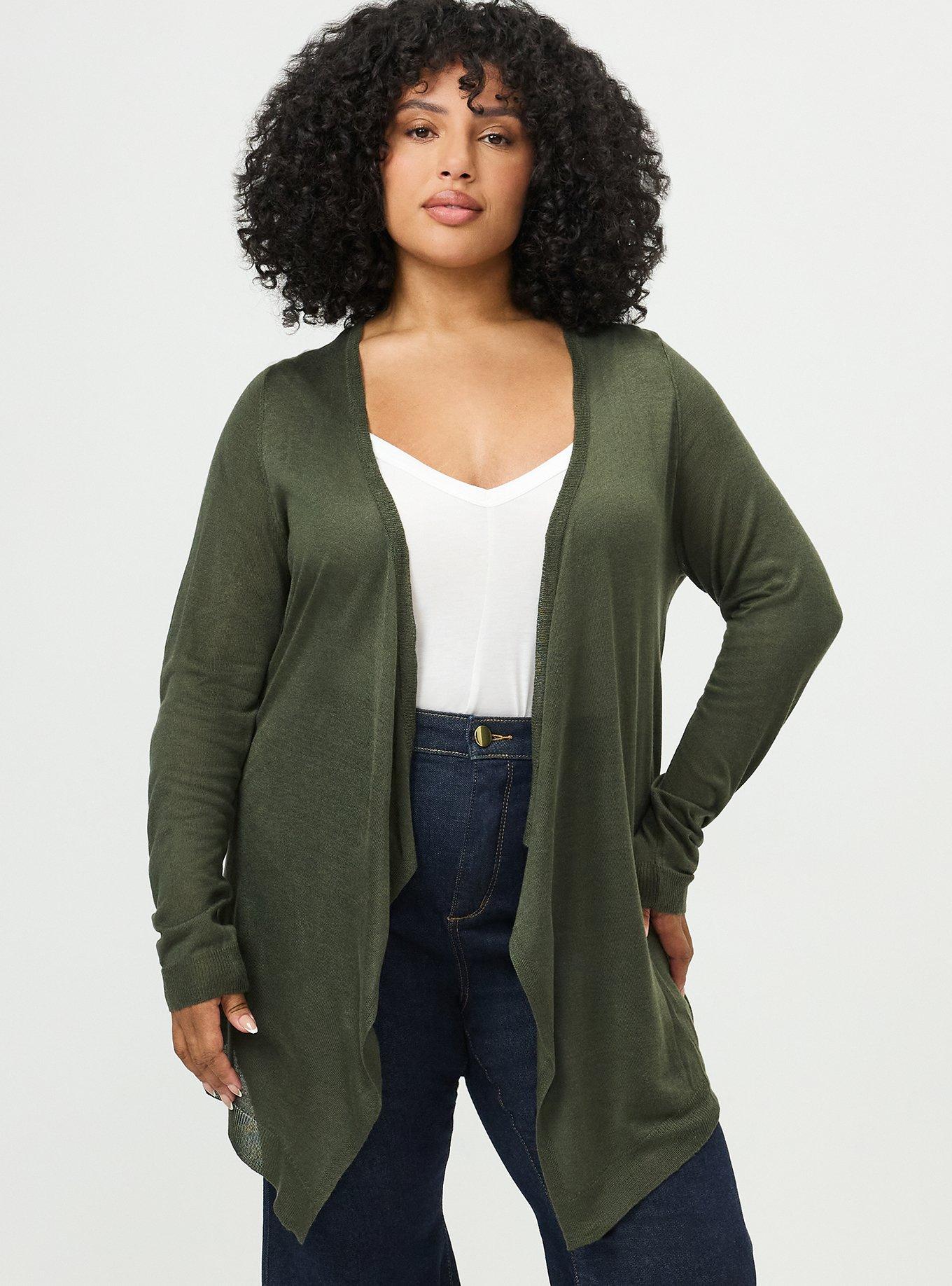 Tissue Weight Open Front Cardigan, DEEP DEPTHS, hi-res