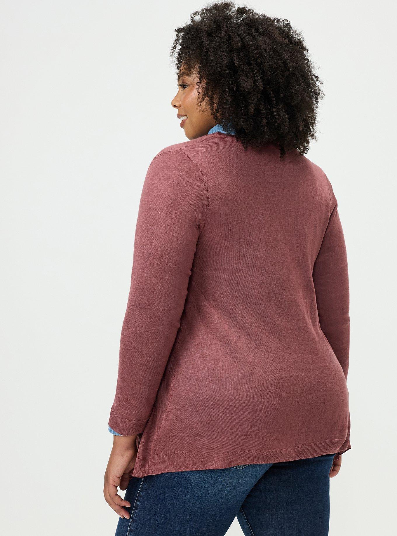 Tissue Weight Open Front Cardigan, WILD GINGER, alternate