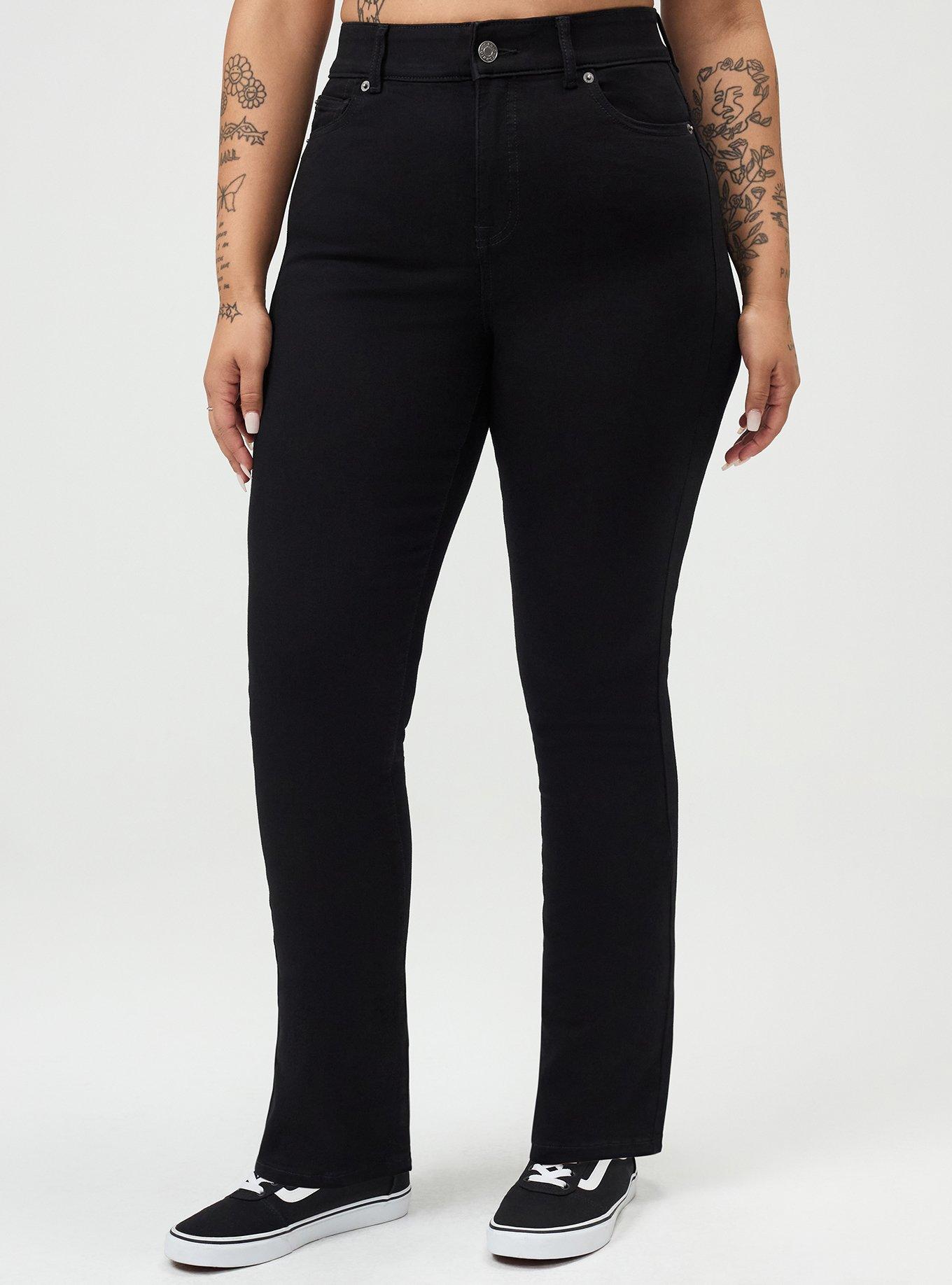 Bombshell High-Rise Straight Jean, BLACK, alternate