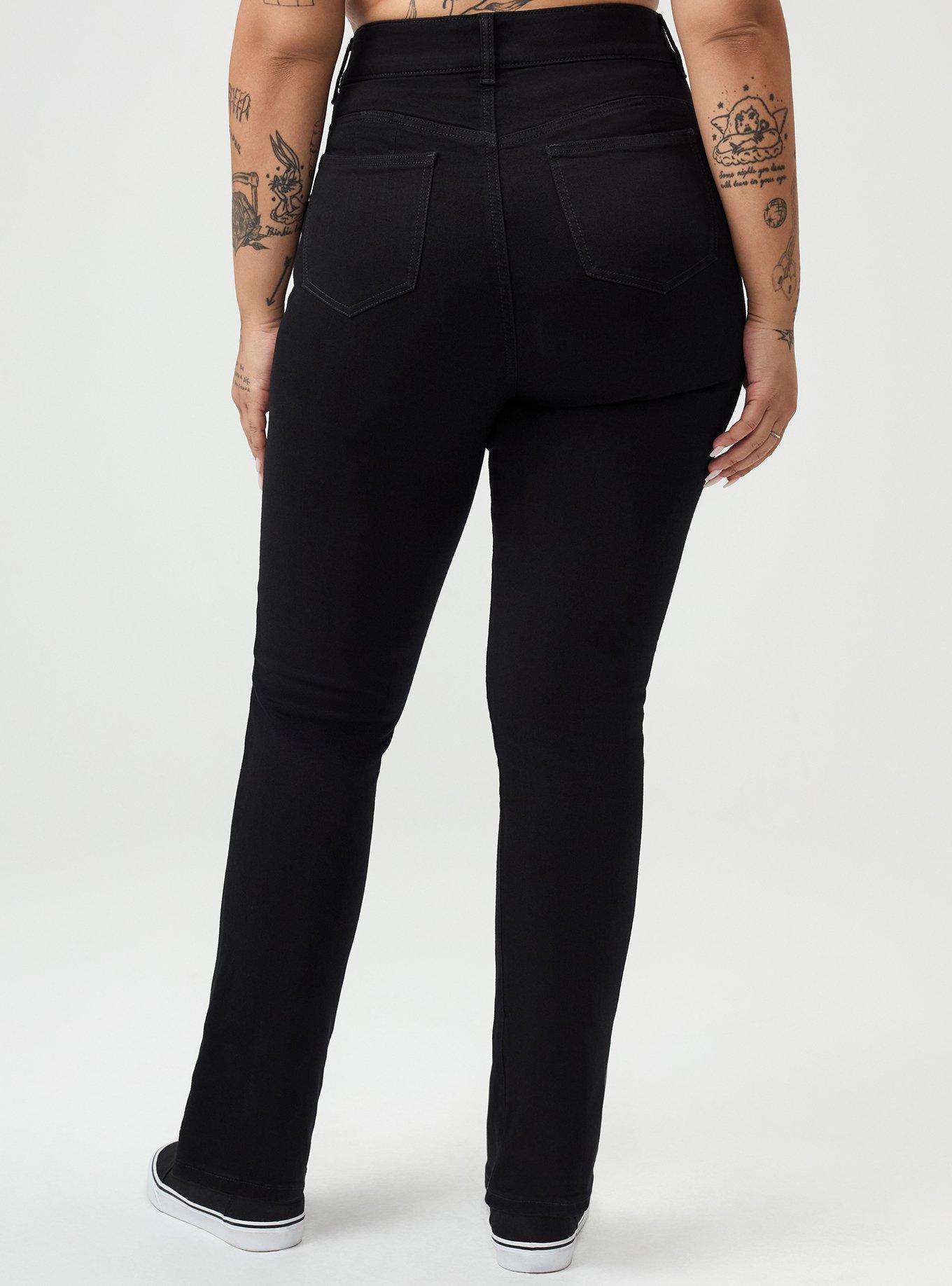 Bombshell High-Rise Straight Jean, BLACK, alternate