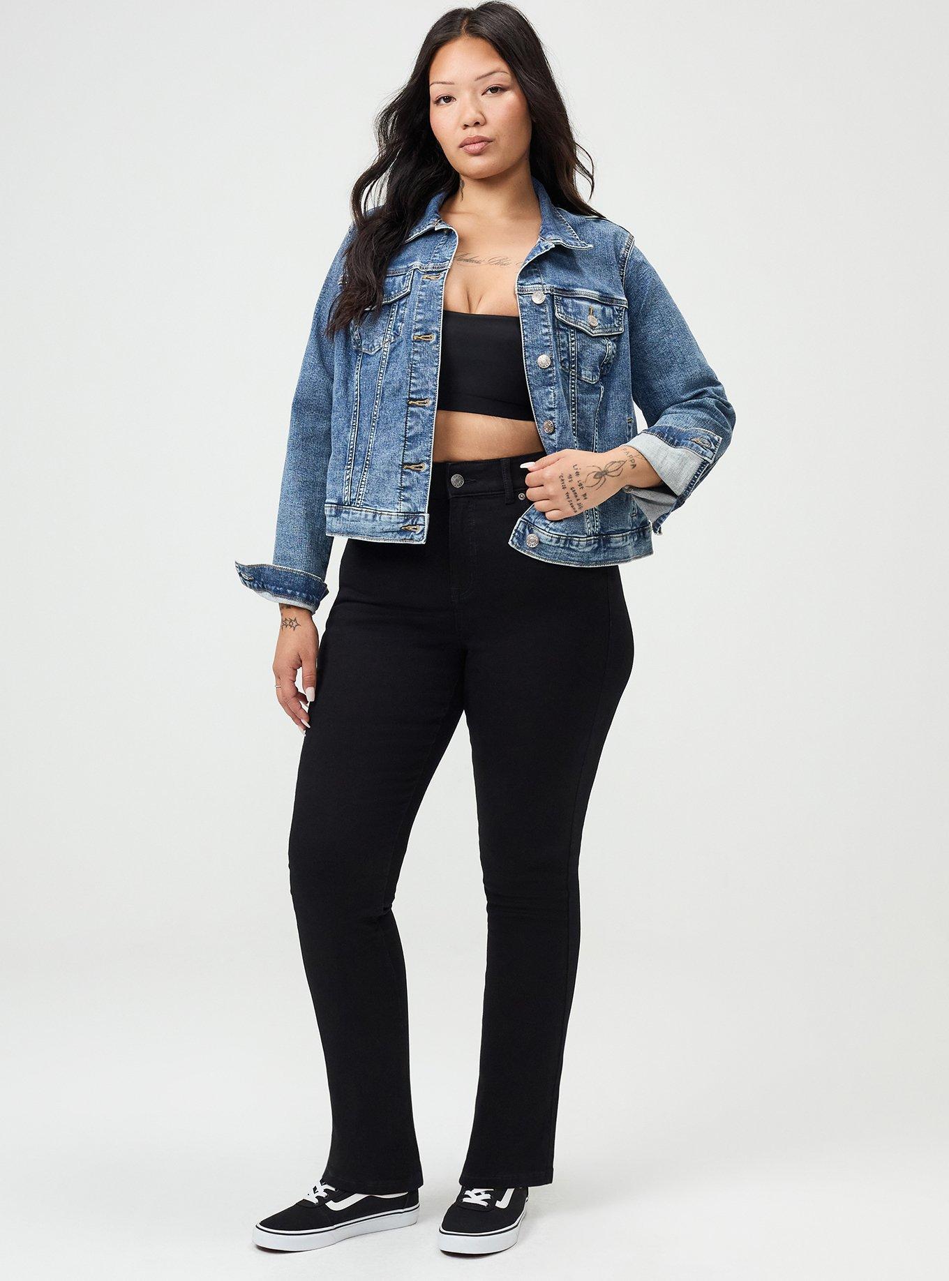 Bombshell High-Rise Straight Jean, BLACK, hi-res
