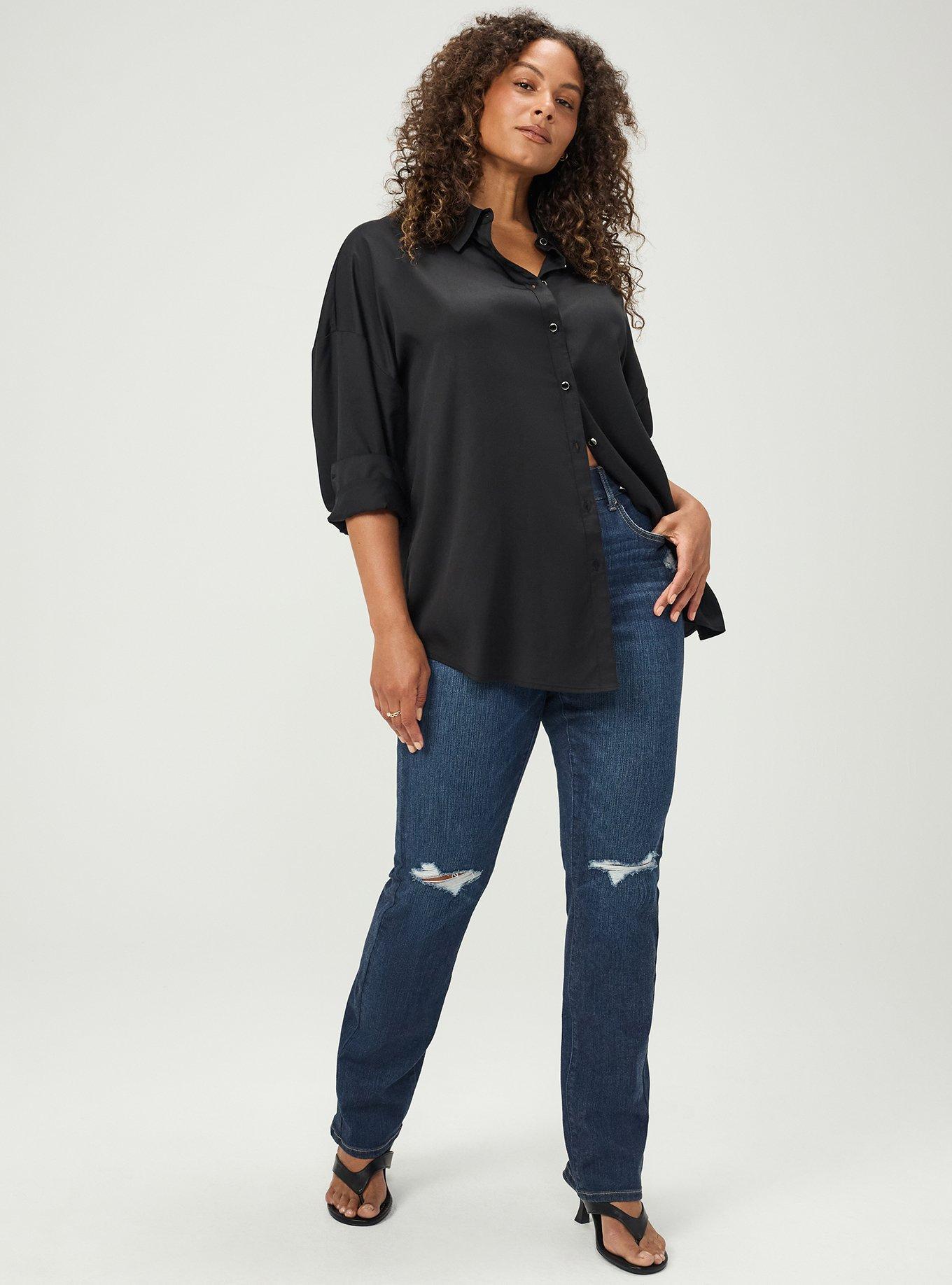 Bombshell High-Rise Straight Jean, EROS, alternate