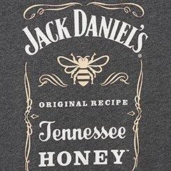 Jack Daniels Honey Relax Fit Cotton Crew Tank, CHARCOAL HEATHER GREY, swatch