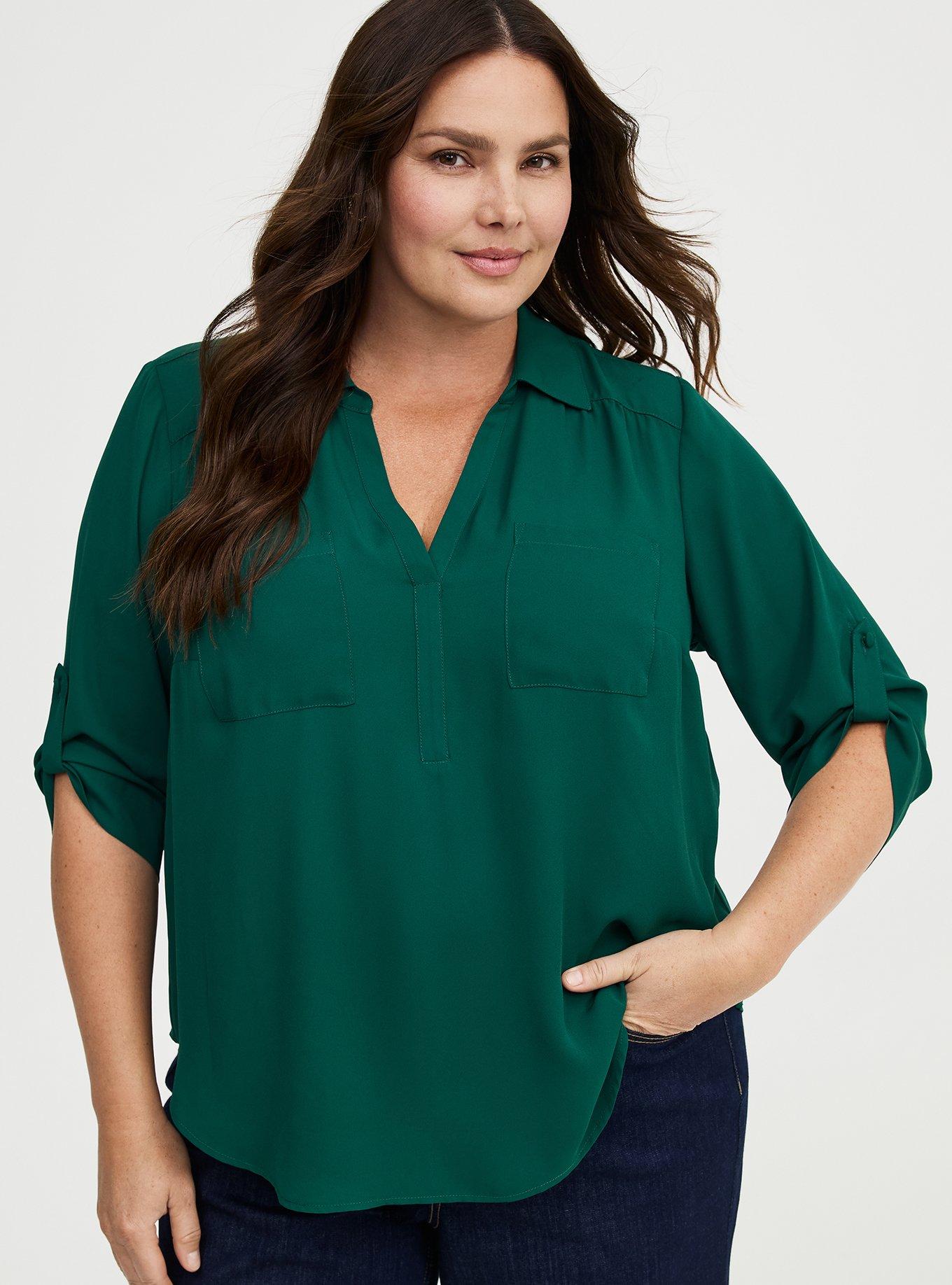 Harper Collared 3/4 Sleeve Top