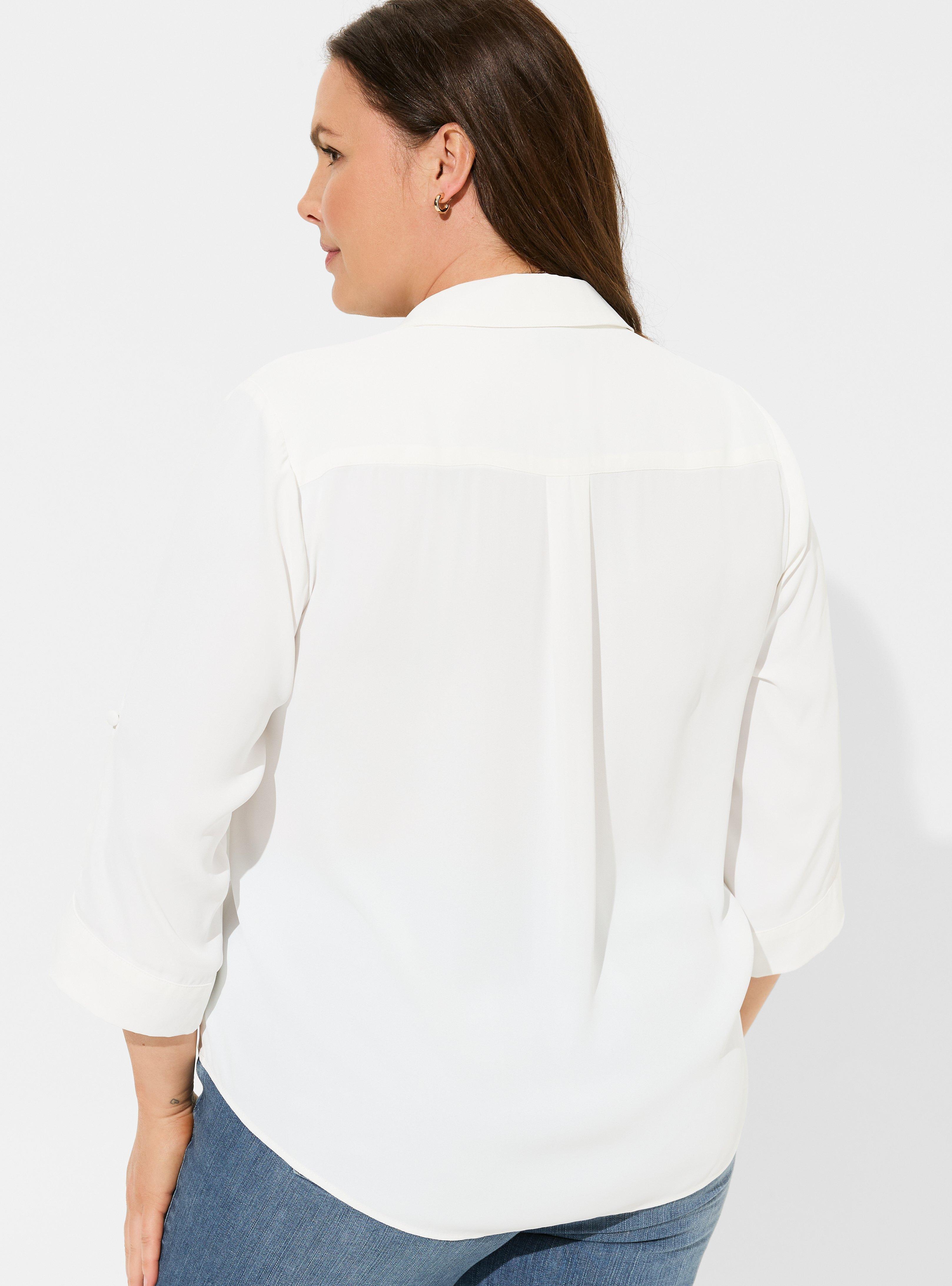 Harper Georgette Collared 3/4 Sleeve Blouse