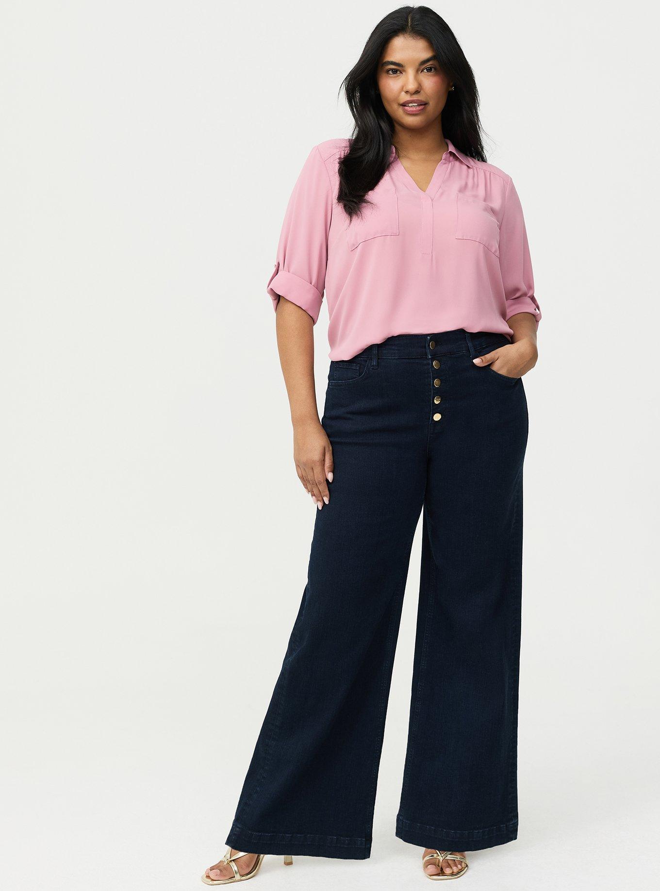 Harper Collared 3/4 Sleeve Blouse, LILAS, alternate