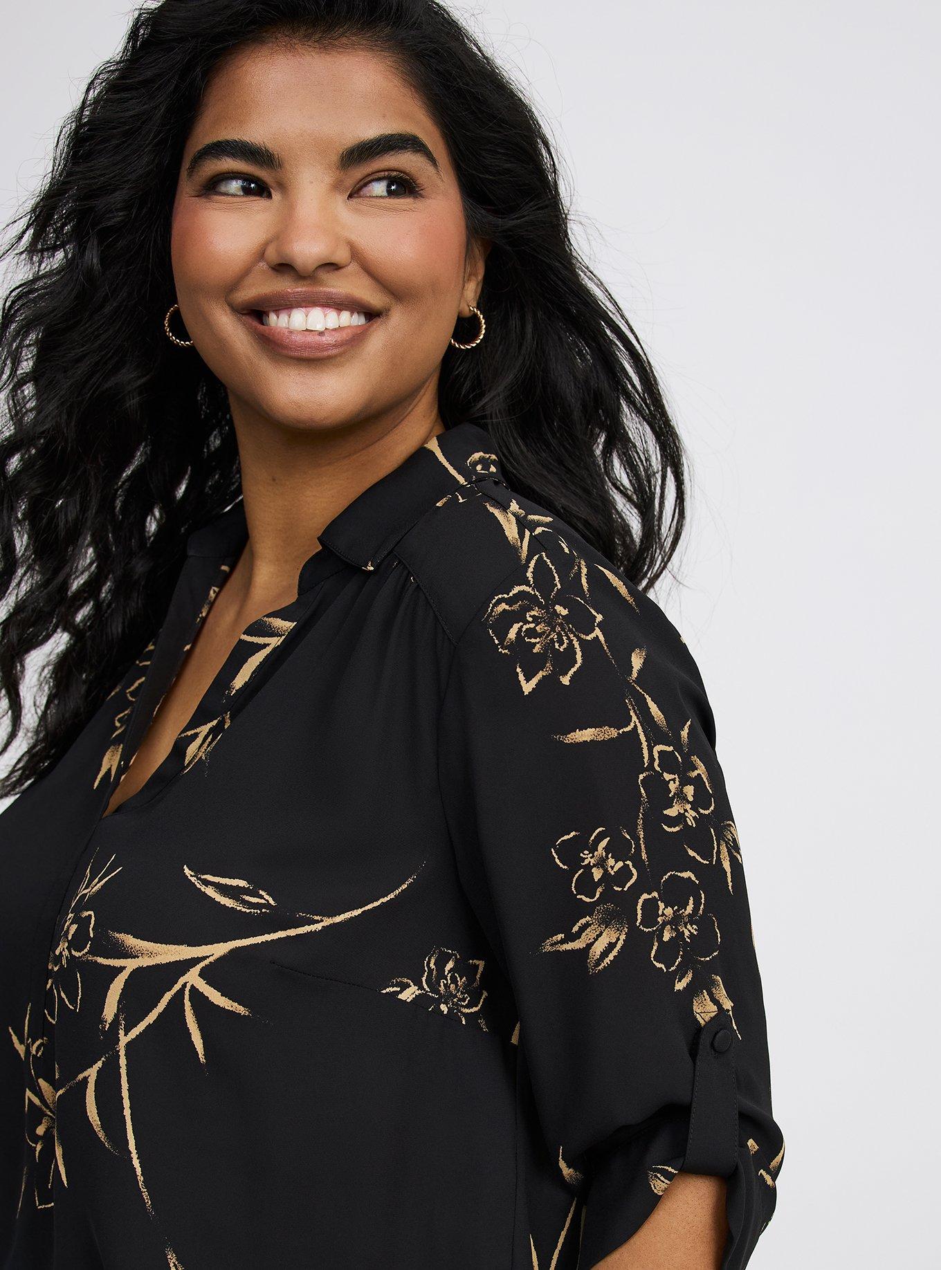 Harper Collared 3/4 Sleeve Blouse