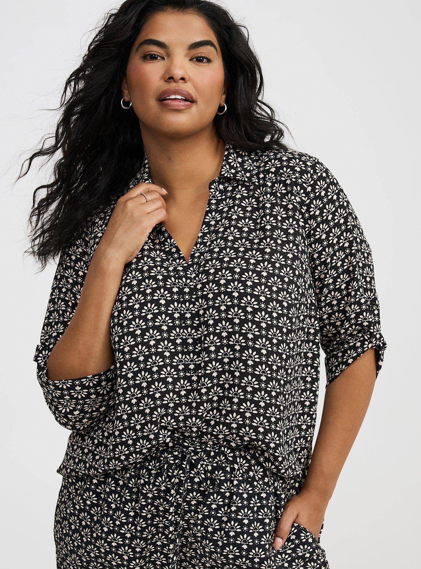 Harper Collared 3/4 Sleeve Blouse