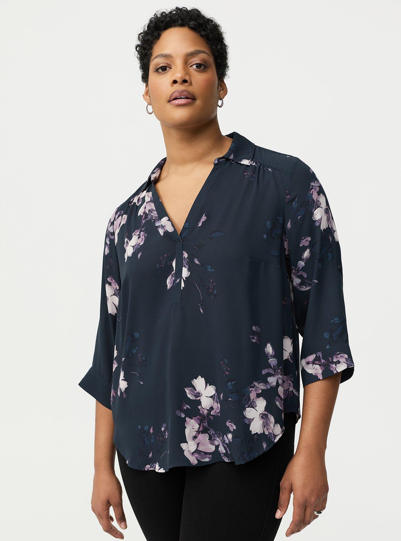 Harper Collared 3/4 Sleeve Blouse