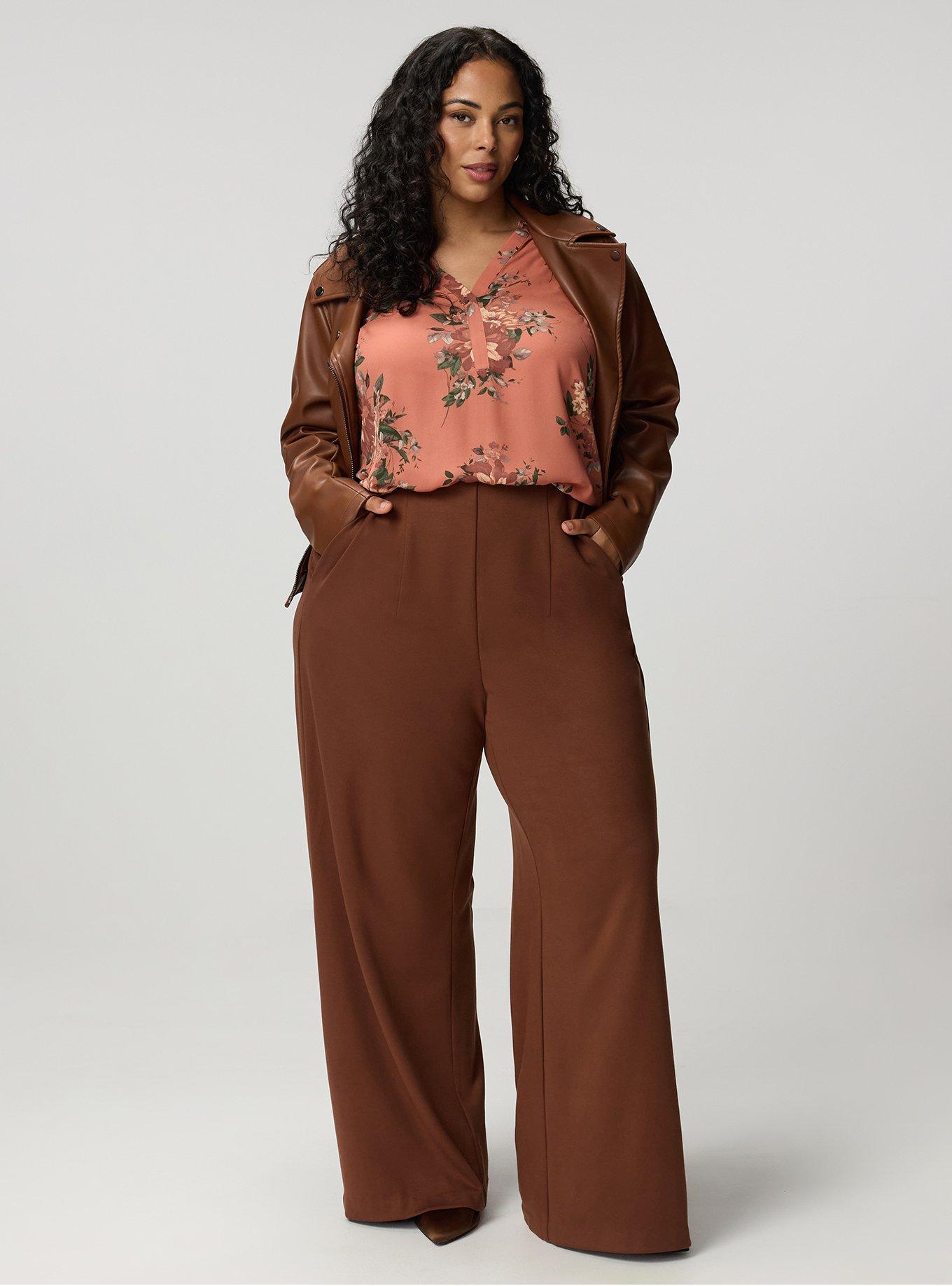 Harper Georgette Pullover 3/4 Sleeve Blouse, CELEBRATION FLORAL ORANGE, alternate