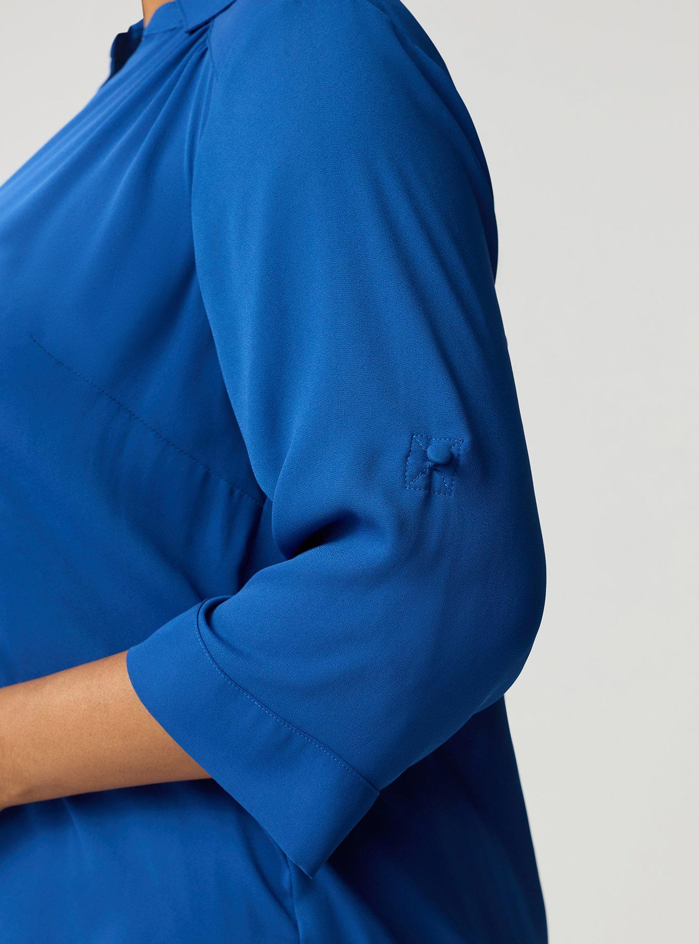 Harper Georgette Pullover 3/4 Sleeve Blouse, BLUE QUARTZ, alternate