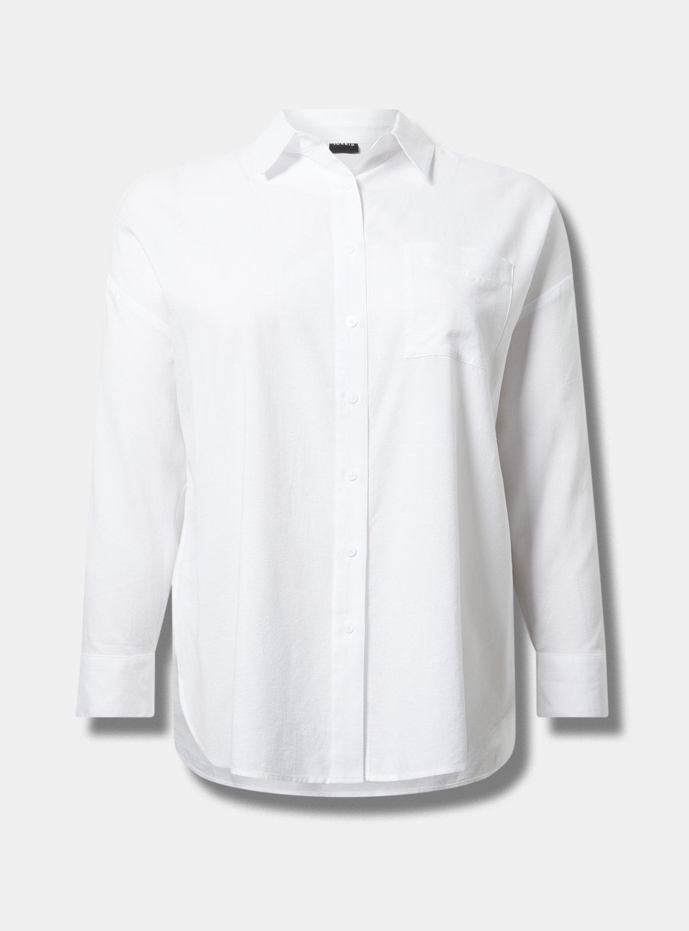 Drop-Shoulder Button-Down Shirt