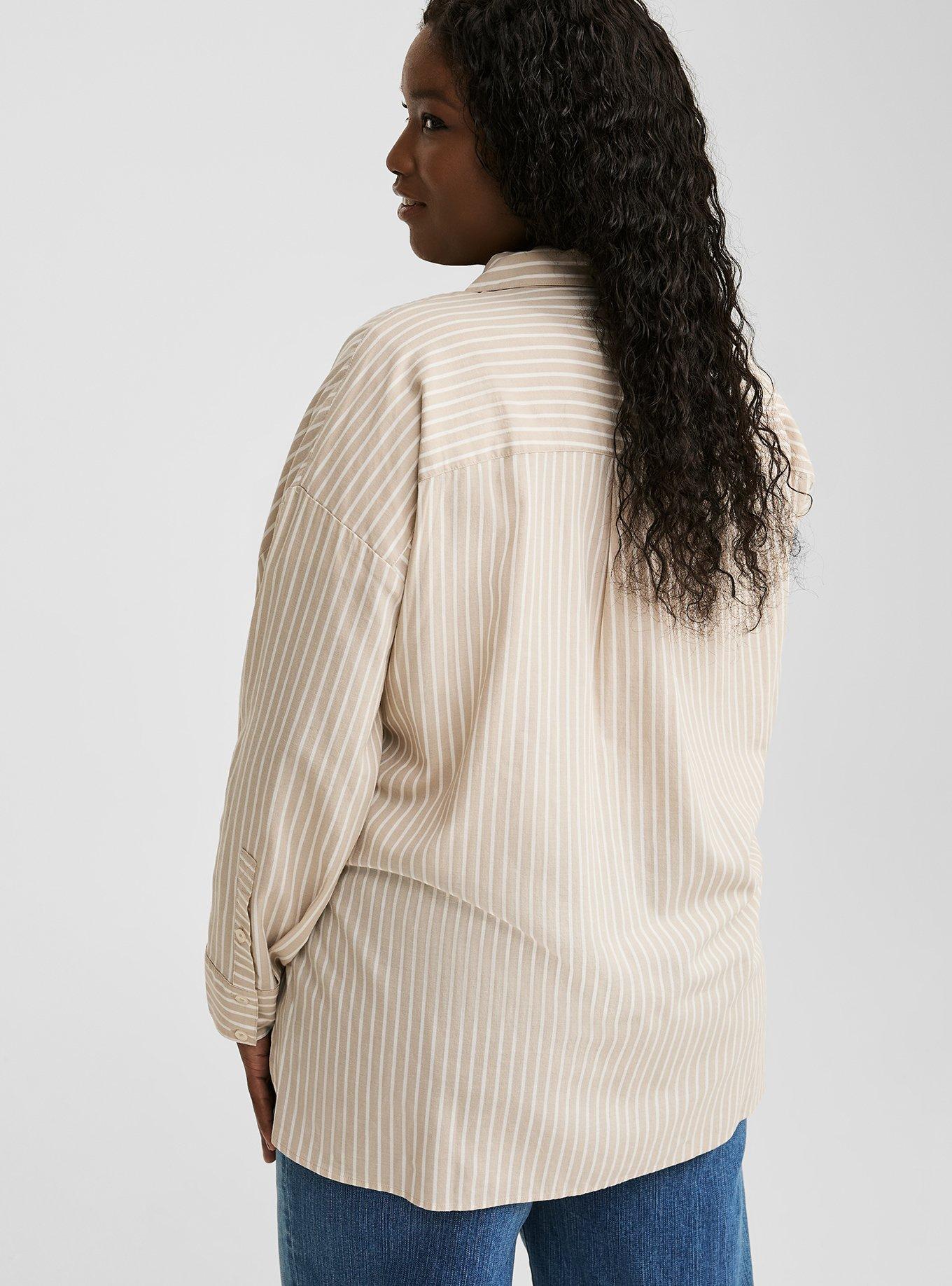 Drop-Shoulder Button-Down Shirt