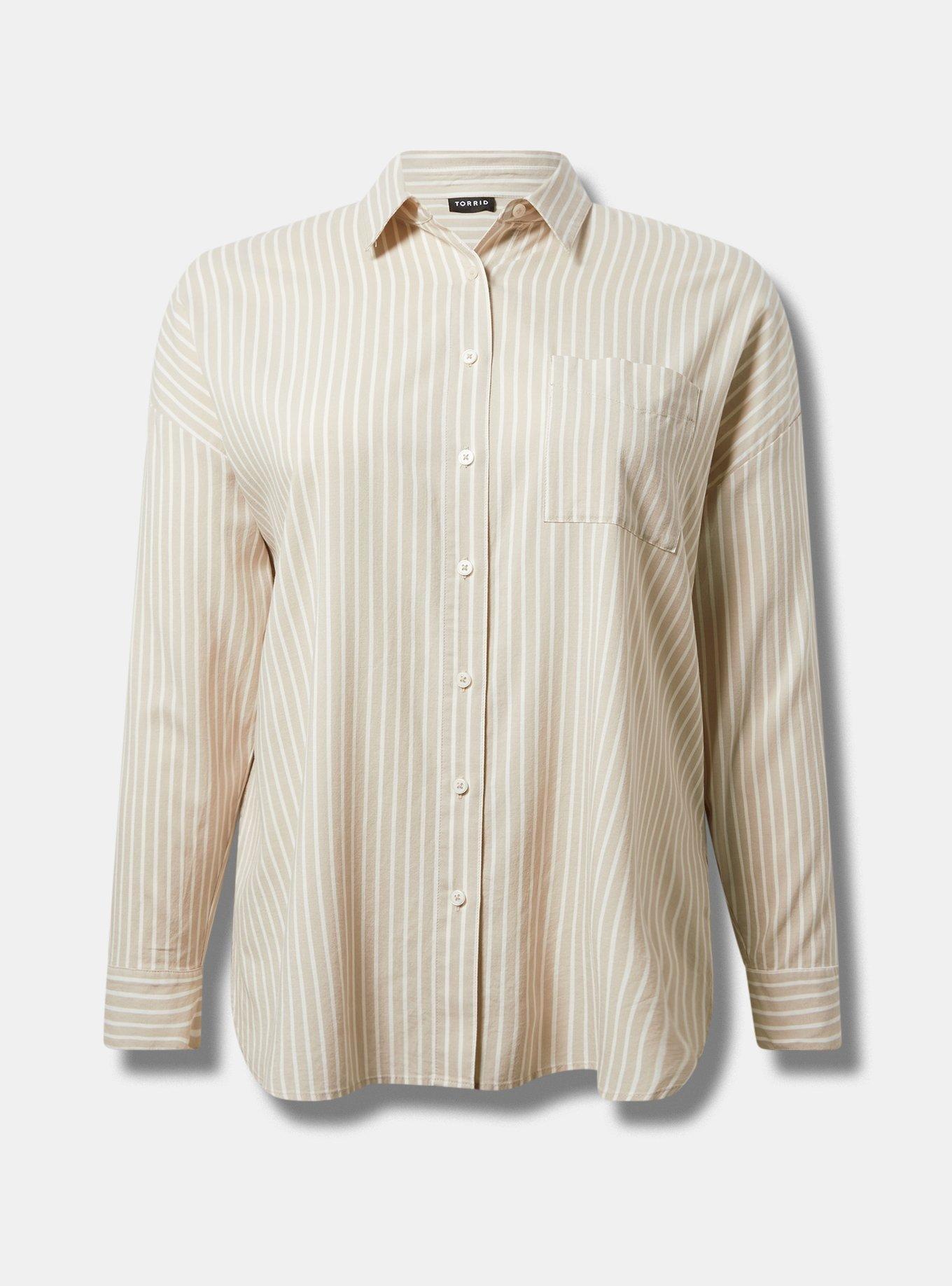 Drop-Shoulder Button-Down Shirt