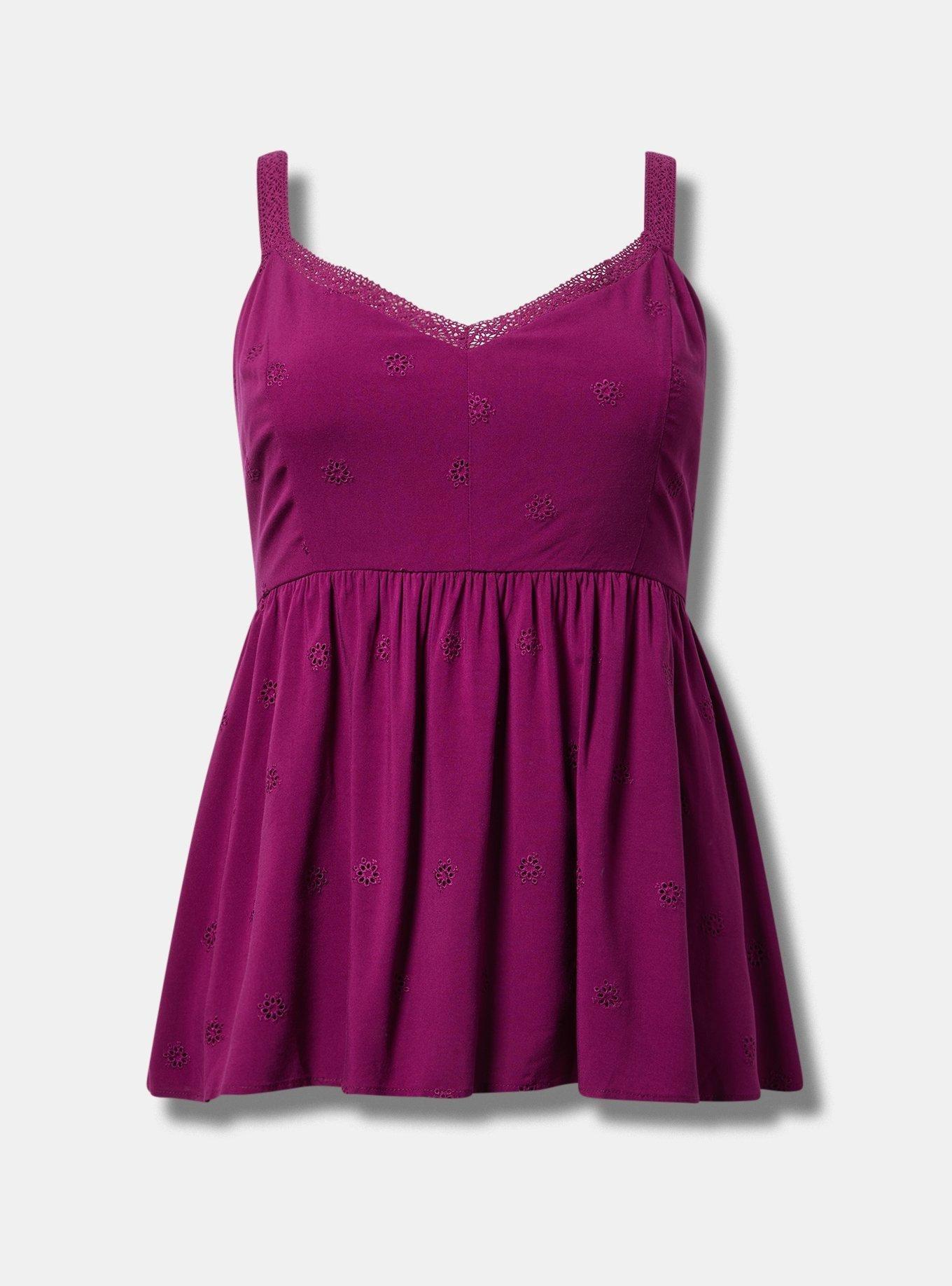 Eyelet Peplum Cami